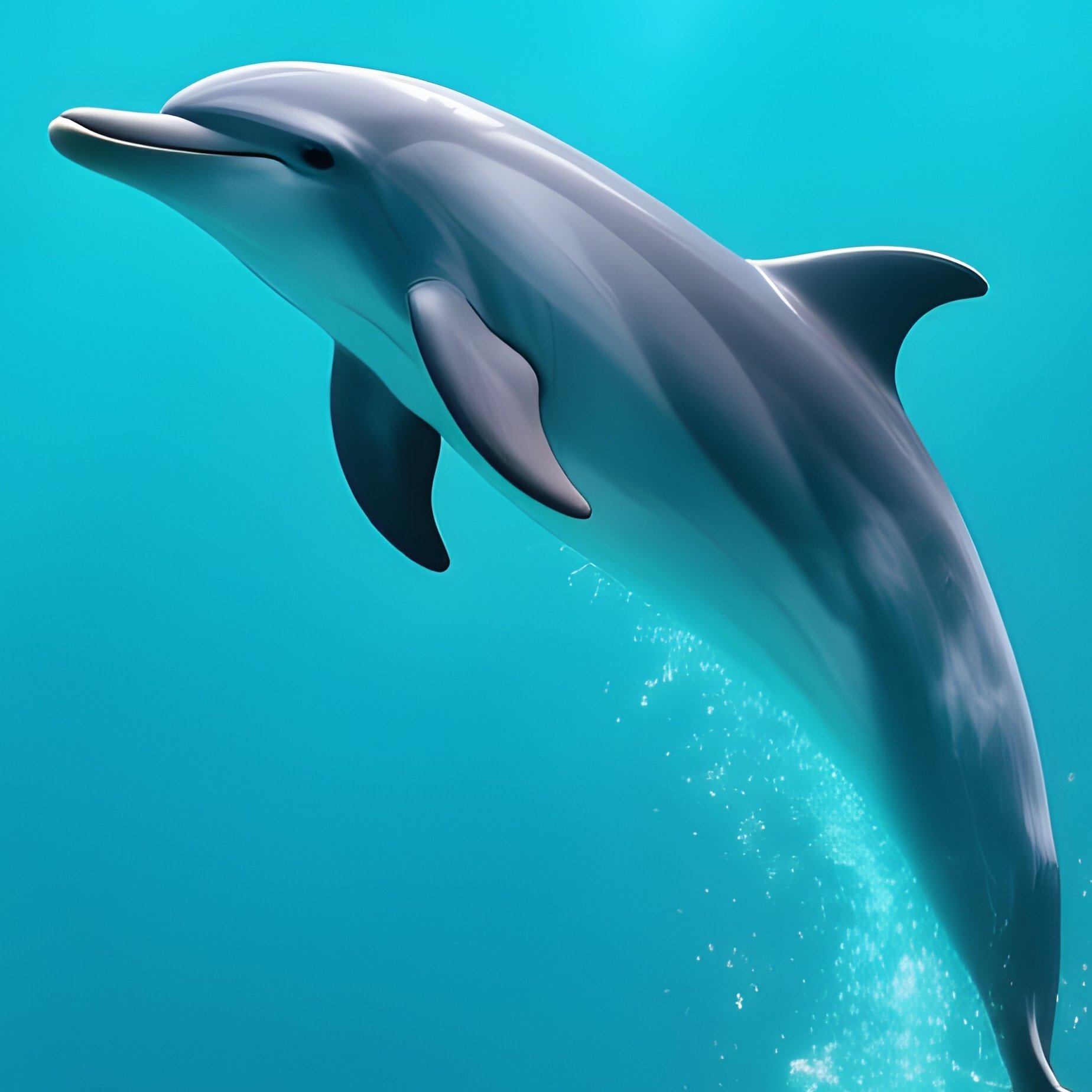 Dolphin Jumping Through Jellyfish Ring - Full Resolution Quality Preview