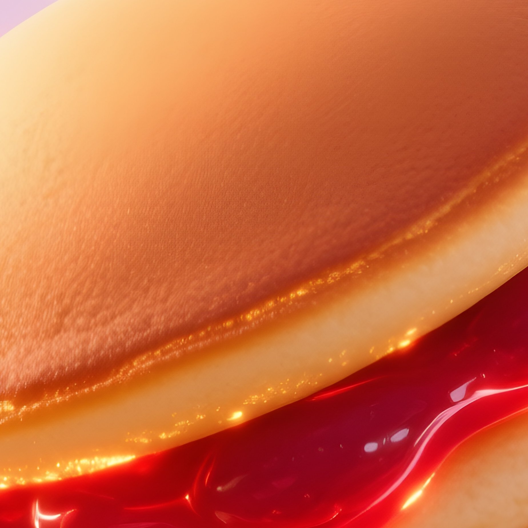 Dorayaki Pancake Sandwich Filled With Red Bean Paste Fantasy Version - Full Resolution Quality Preview