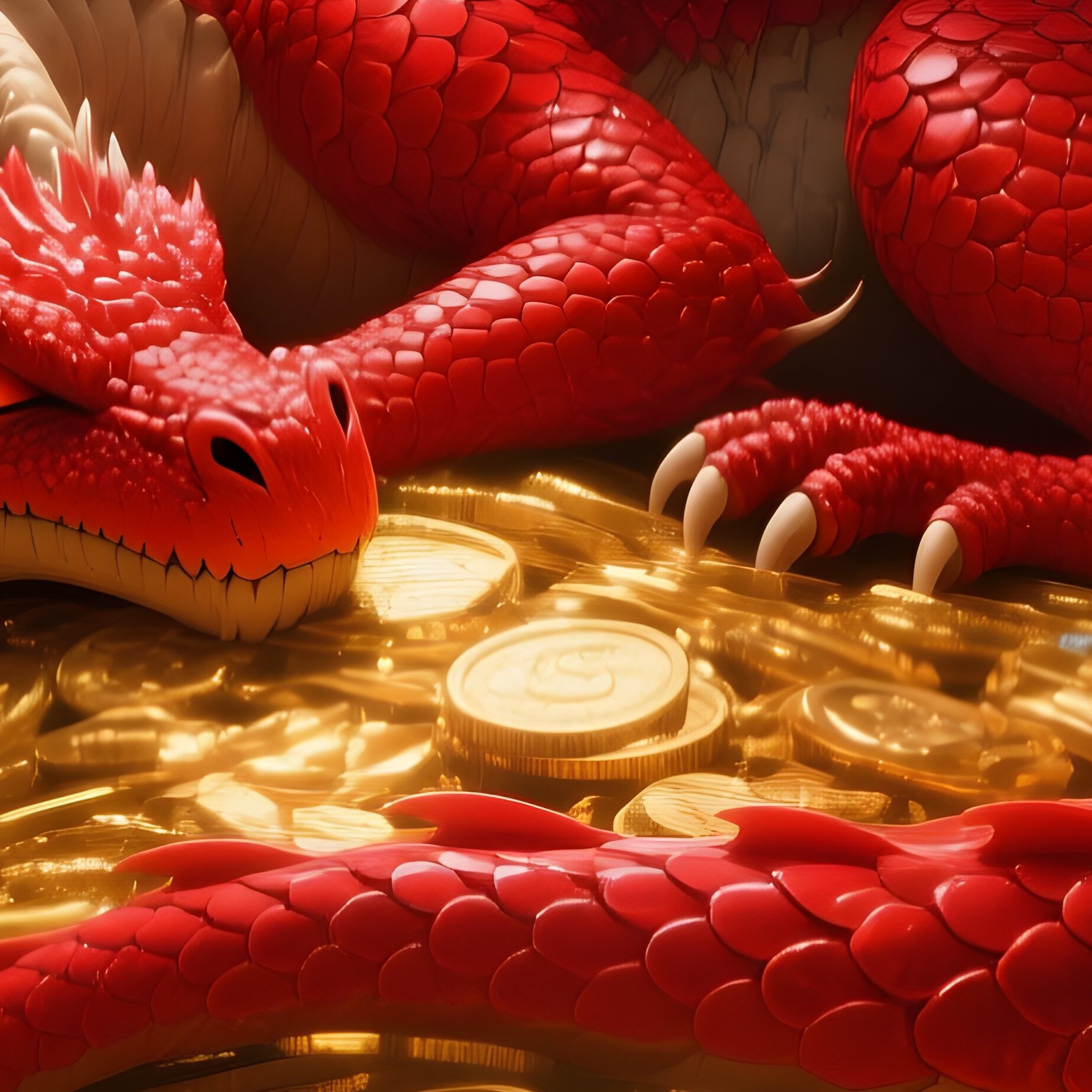 Dragon S Hoard Mountain Of Gold And Gems - Full Resolution Quality Preview