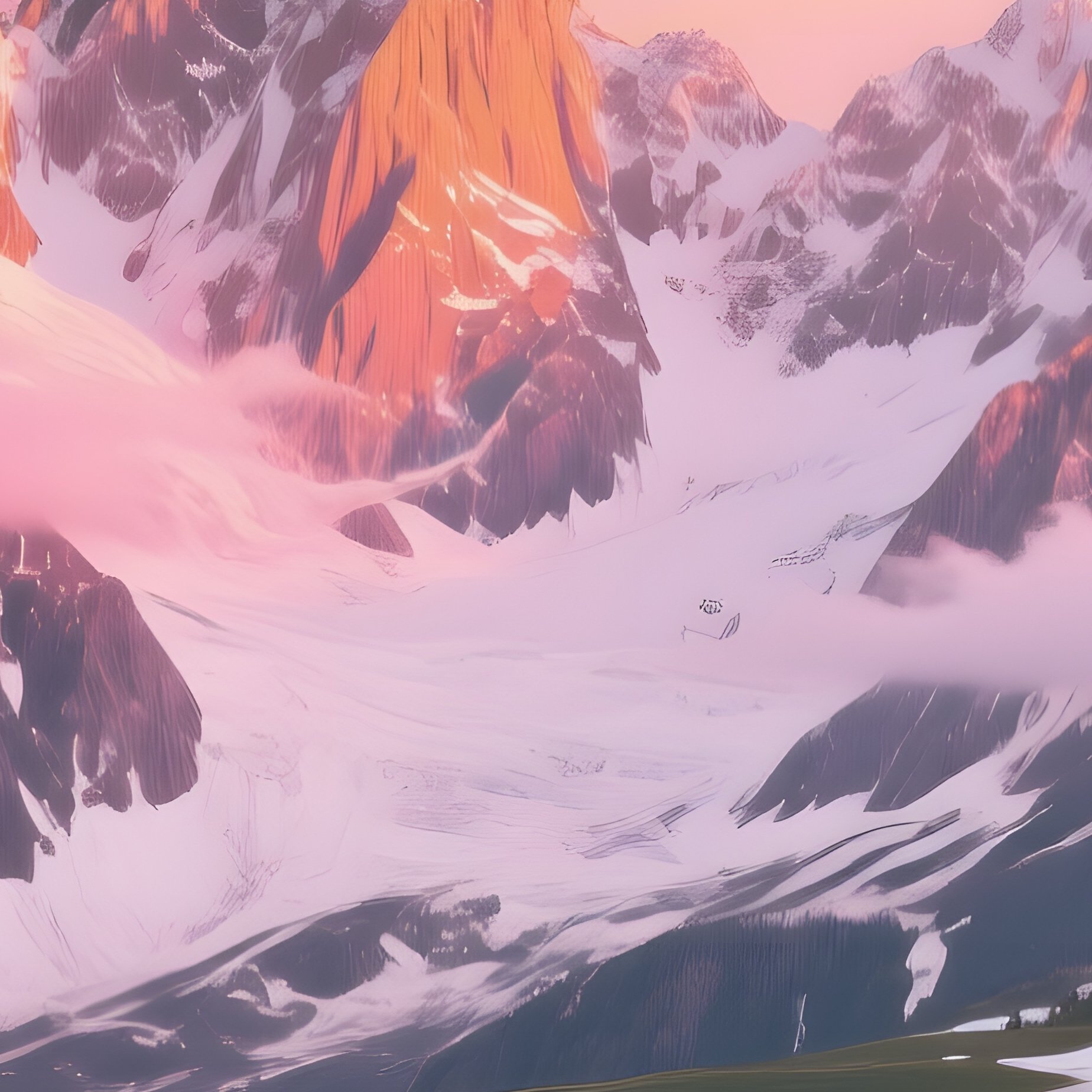 Dramatic Sunrise Over Snow Capped Rocky Mountain Peak - Full Resolution Quality Preview