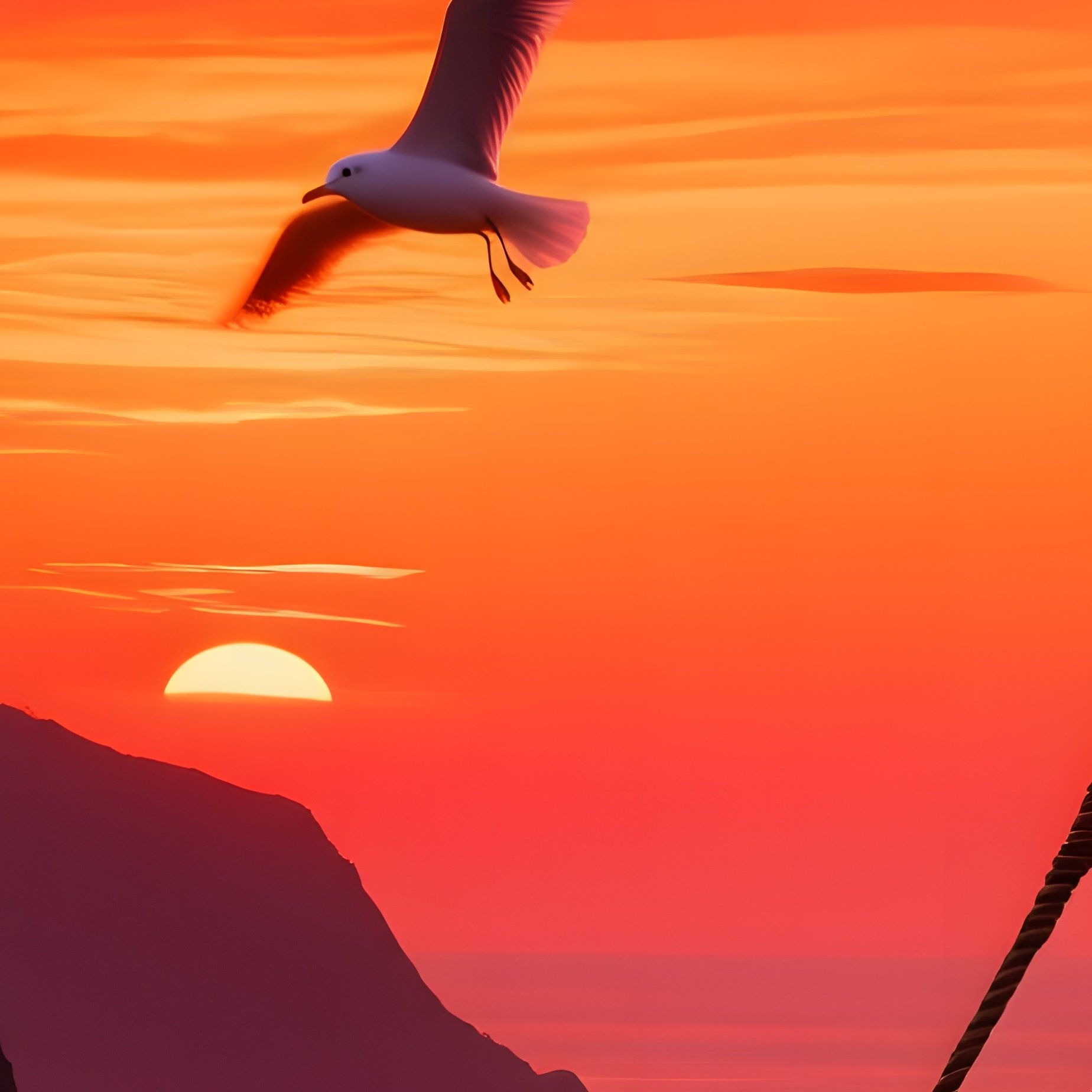 Dramatic Sunset Coastline Cowboy Indigenous Fisherman - Full Resolution Quality Preview