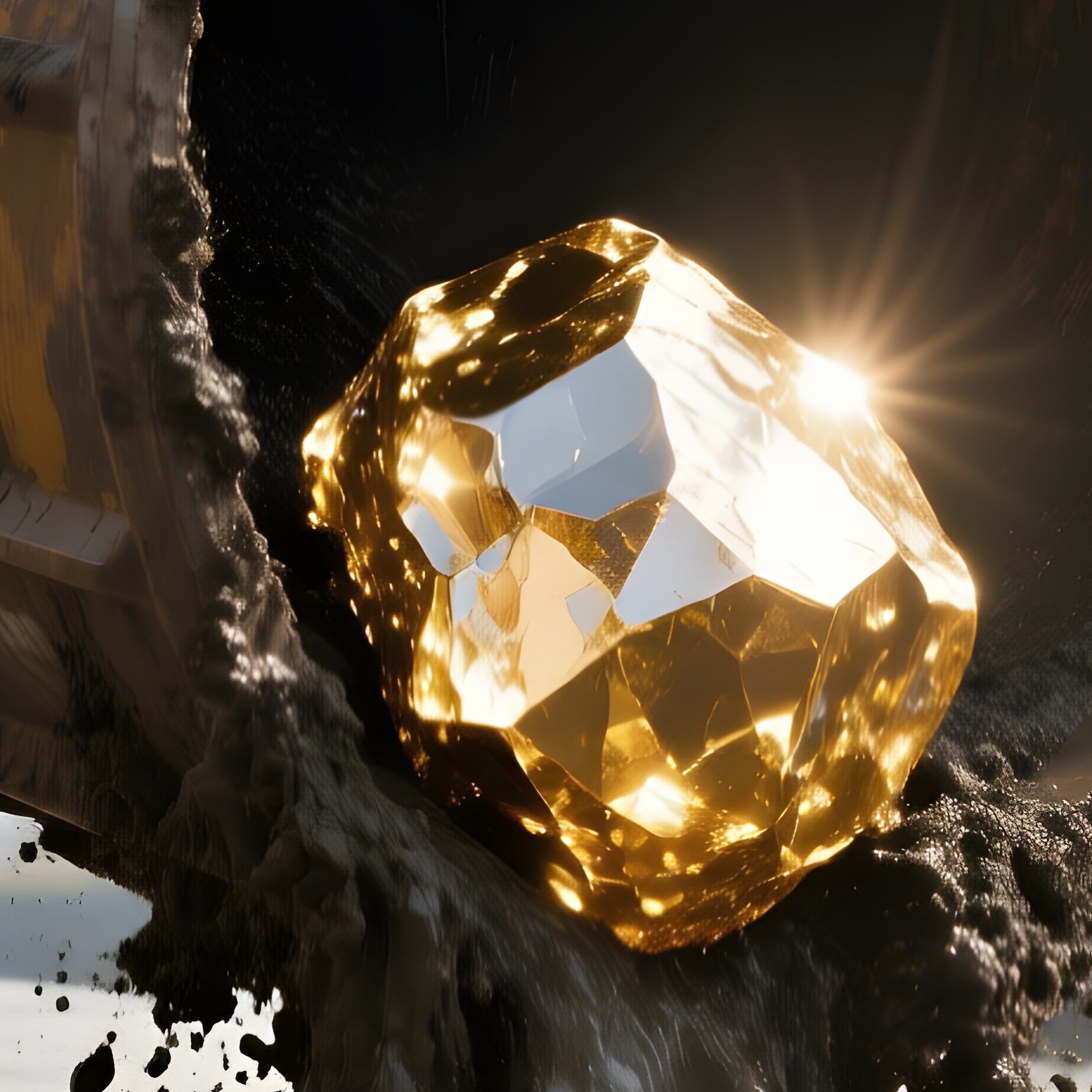 Dredge Bucket Extracts Record Breaking Nugget - Full Resolution Quality Preview