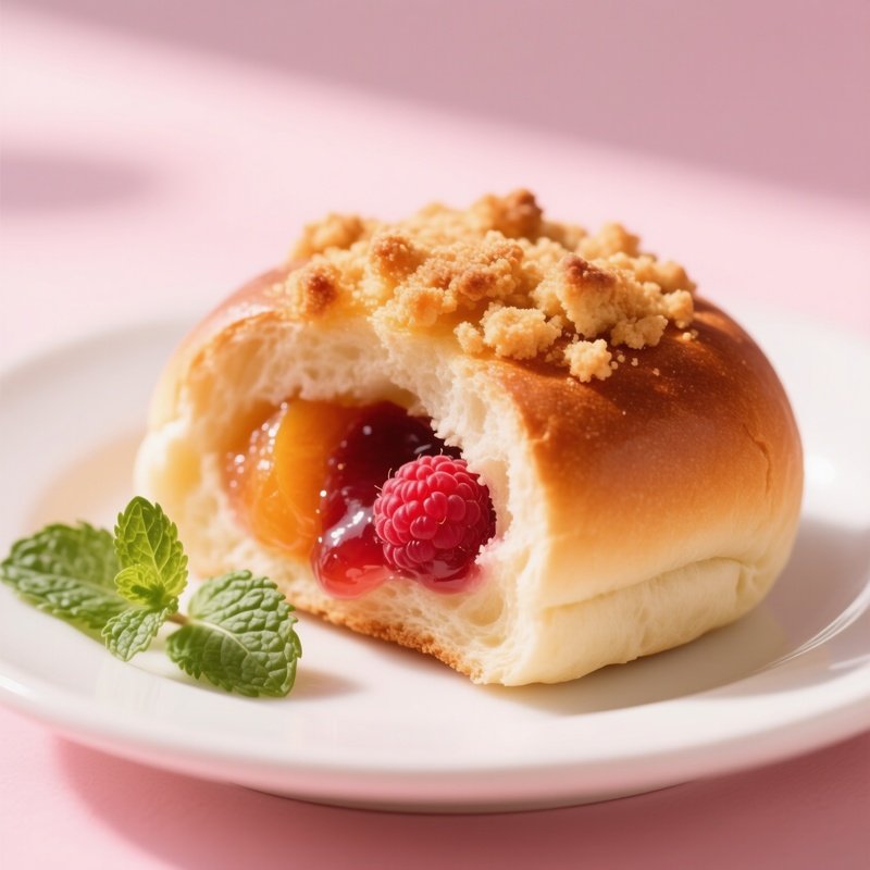 Drozdzwka Fruit Jam Crumble Bun