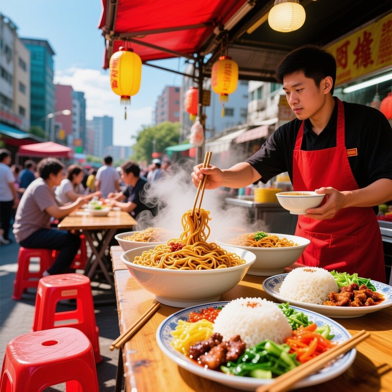 Dry Noodles Rice Plates 1