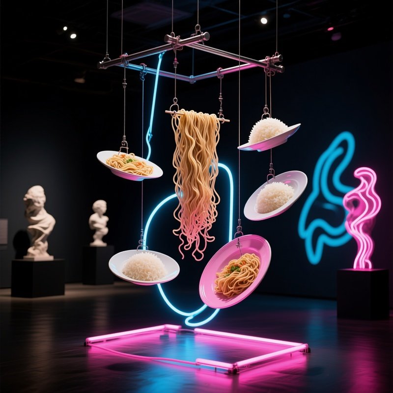 Dry Noodles Rice Plates 5