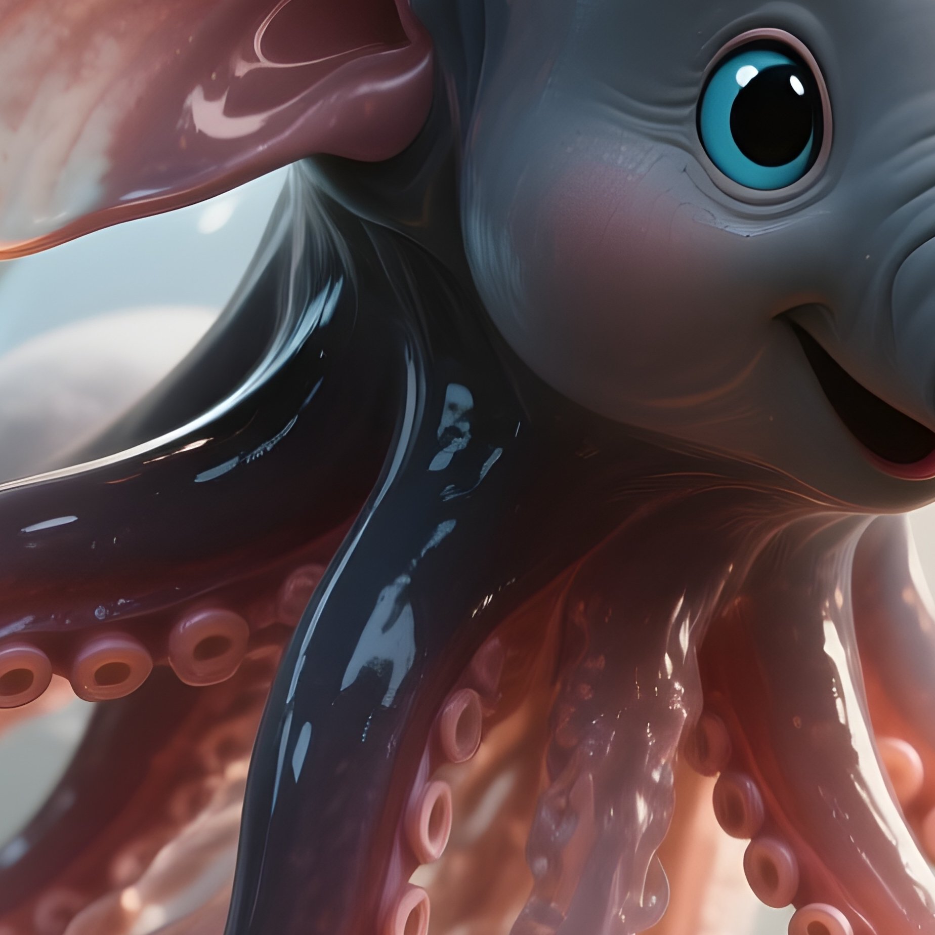 Dumbo Octopus – Jellylike Body Fluttering With Ear Shaped Fins. - Full Resolution Quality Preview