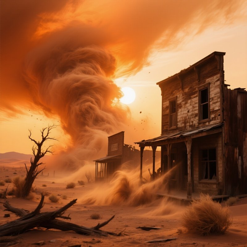 Dust Storm Ghost Town Nevada