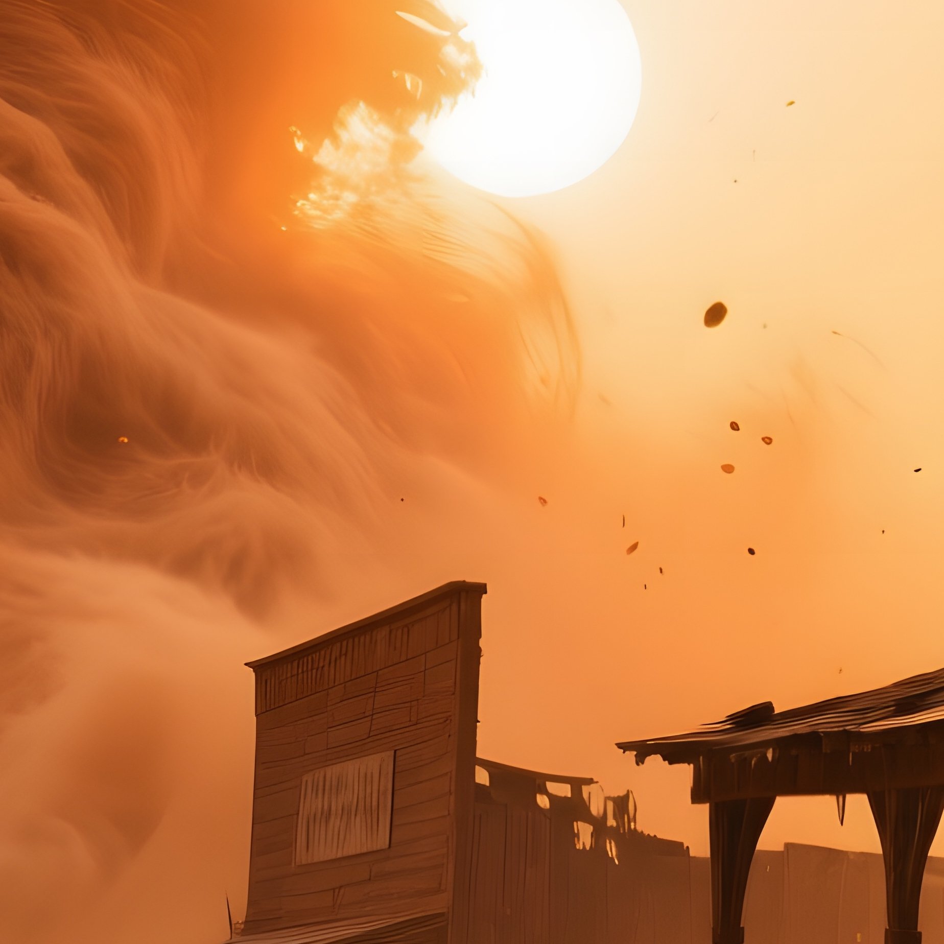 Dust Storm Ghost Town Nevada - Full Resolution Quality Preview