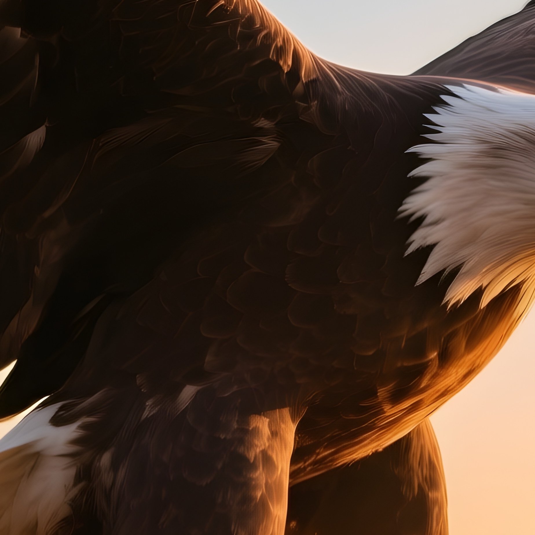 Eagle Sunrise Wings Wide - Full Resolution Quality Preview