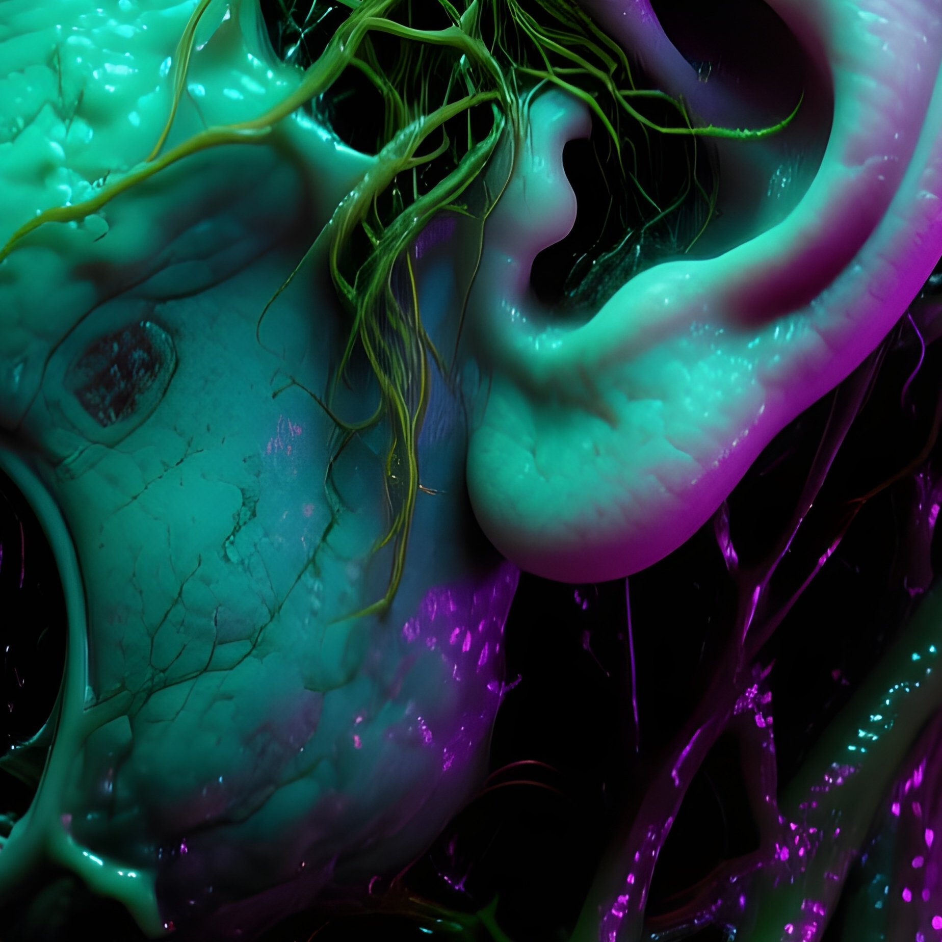 Ear As Body Part In Weird Scene - Full Resolution Quality Preview