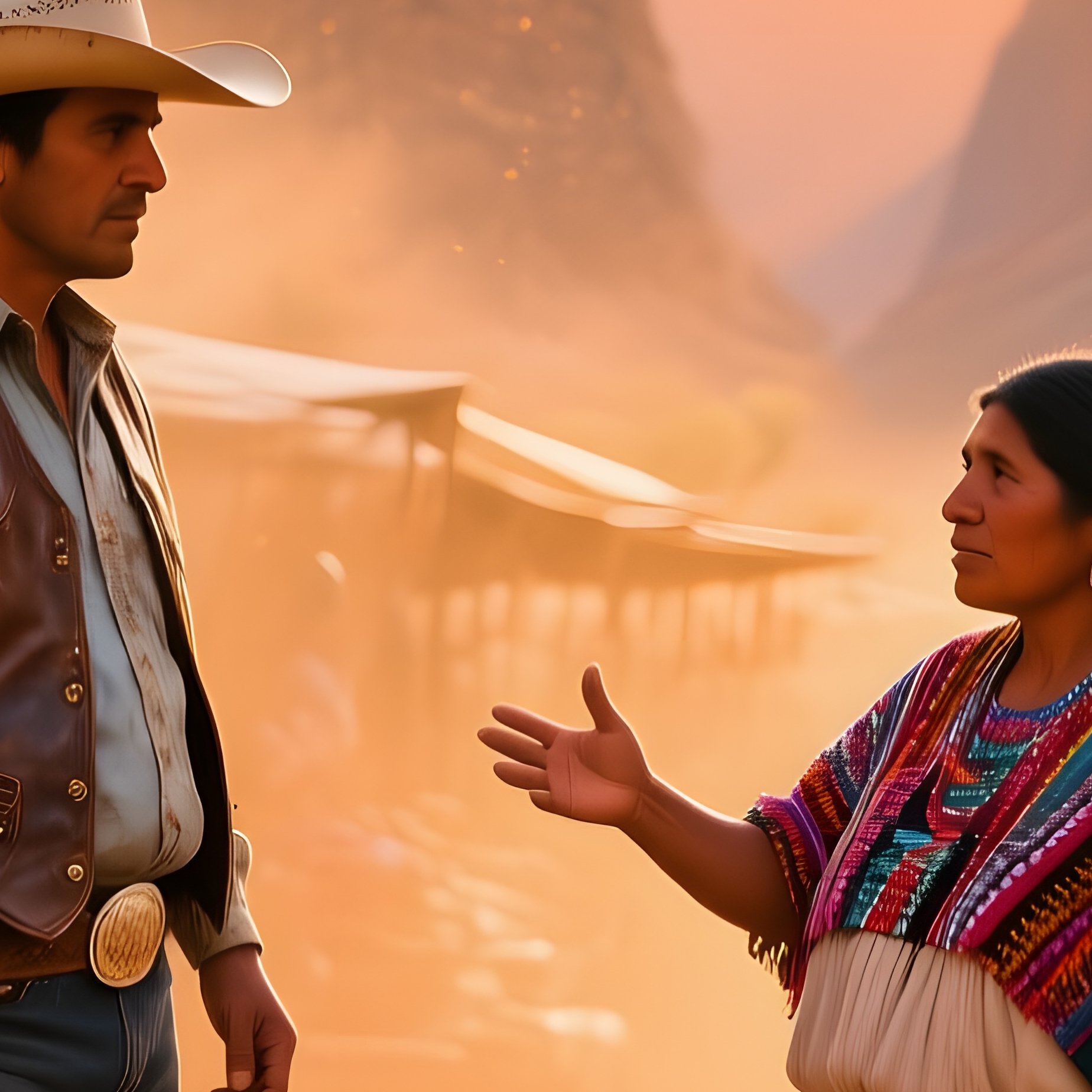 Early Morning Market At Canyon Edge - Full Resolution Quality Preview