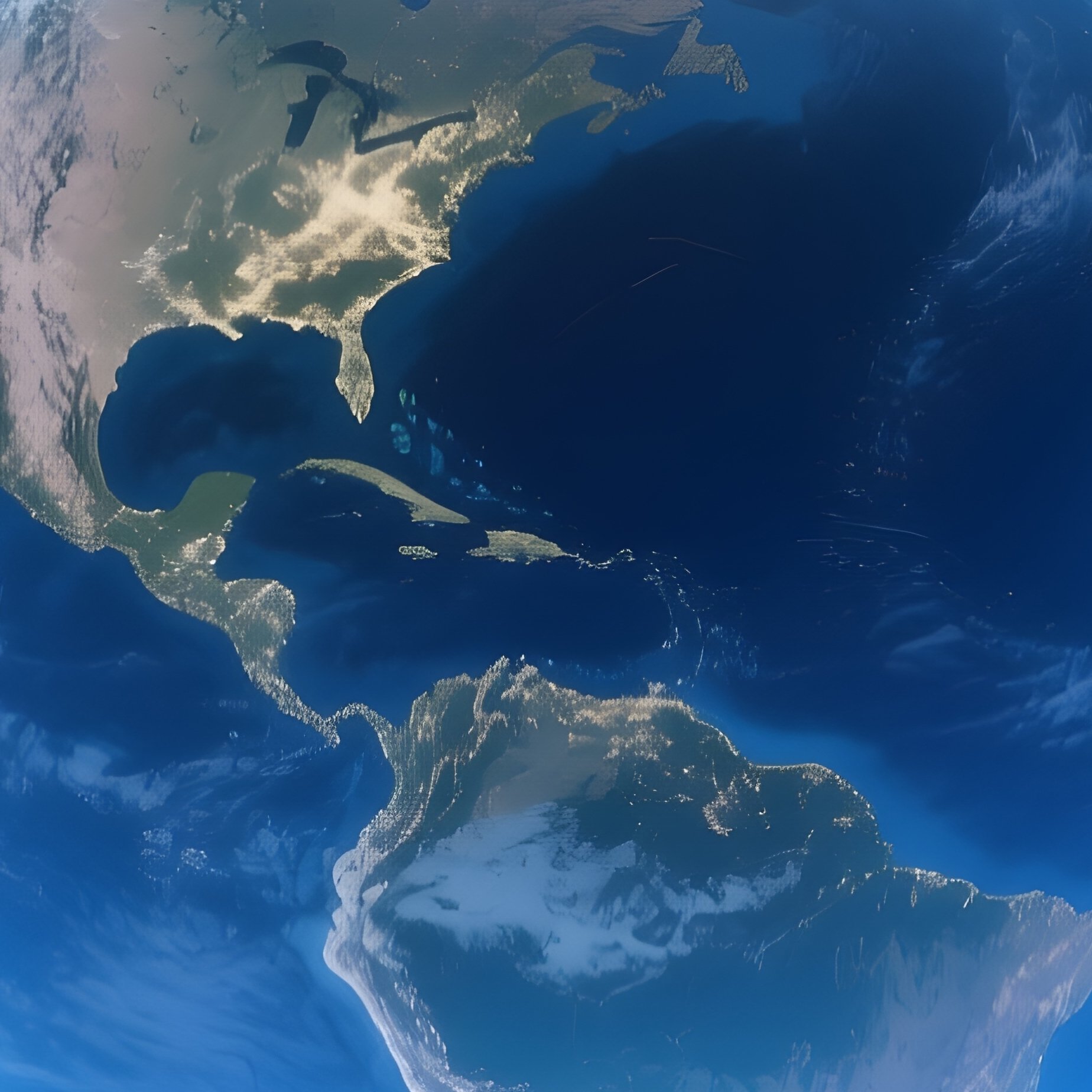 Earth From Orbit Luminous Blue Marble Sunrise - Full Resolution Quality Preview