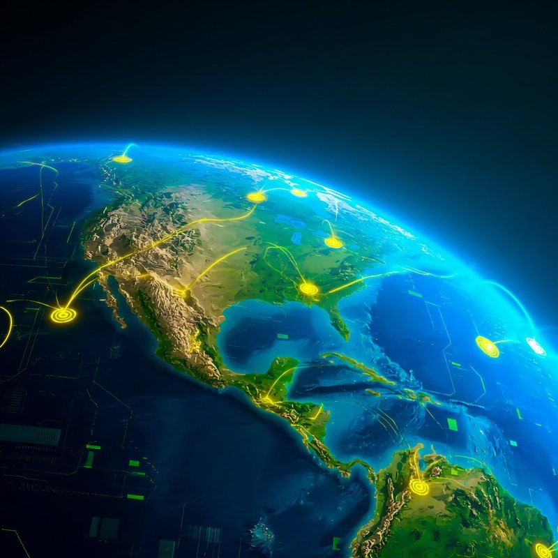 Earth With Connecting Lines Earth Global Connectivity