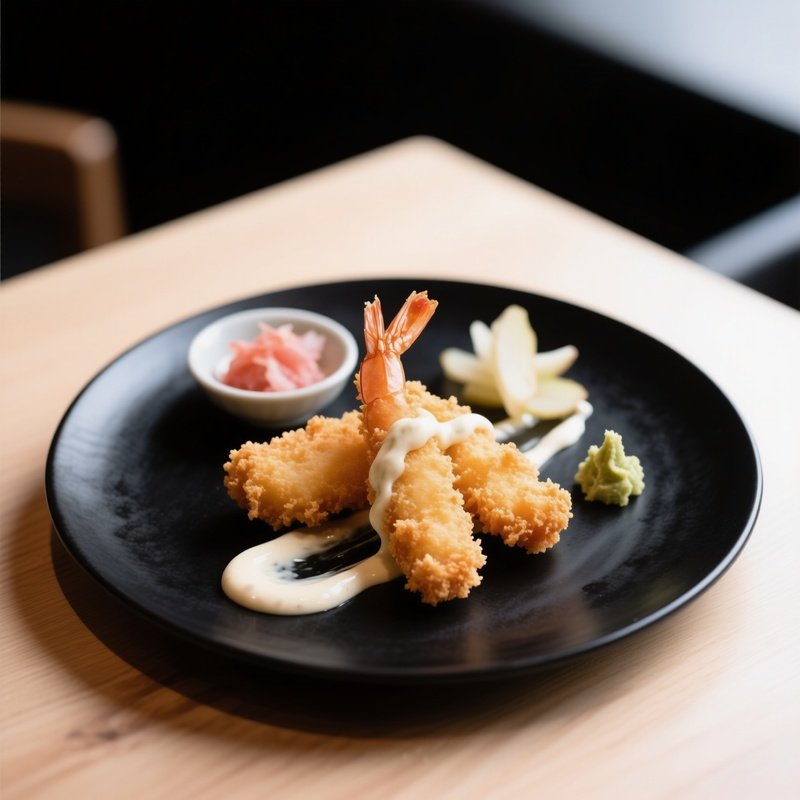 Ebi Fry As Japanese Fusion Dish With Tartar Sauce