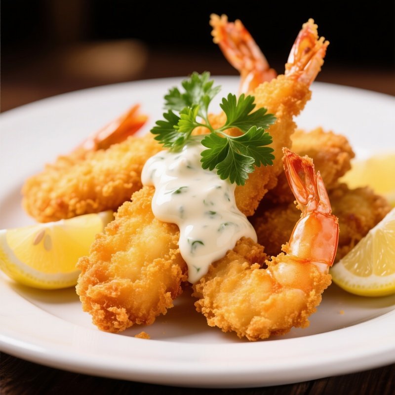 Ebi Fry Breaded Deep Fried Shrimp With Tartar Sauce