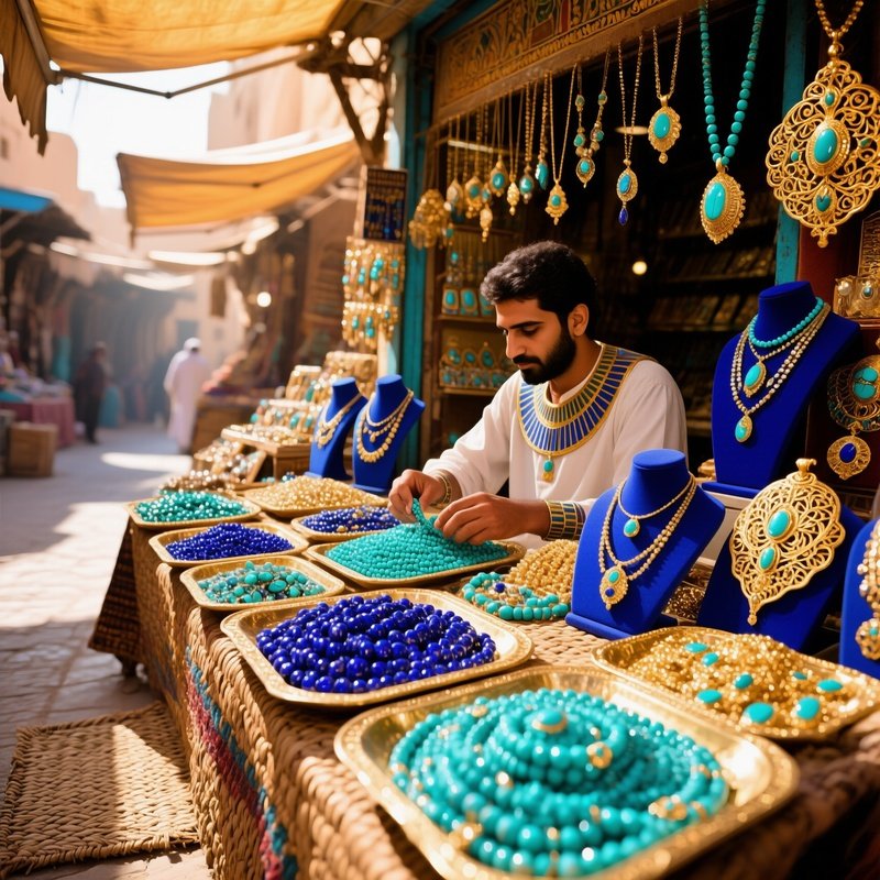 Egyptian Jeweler Stall Market