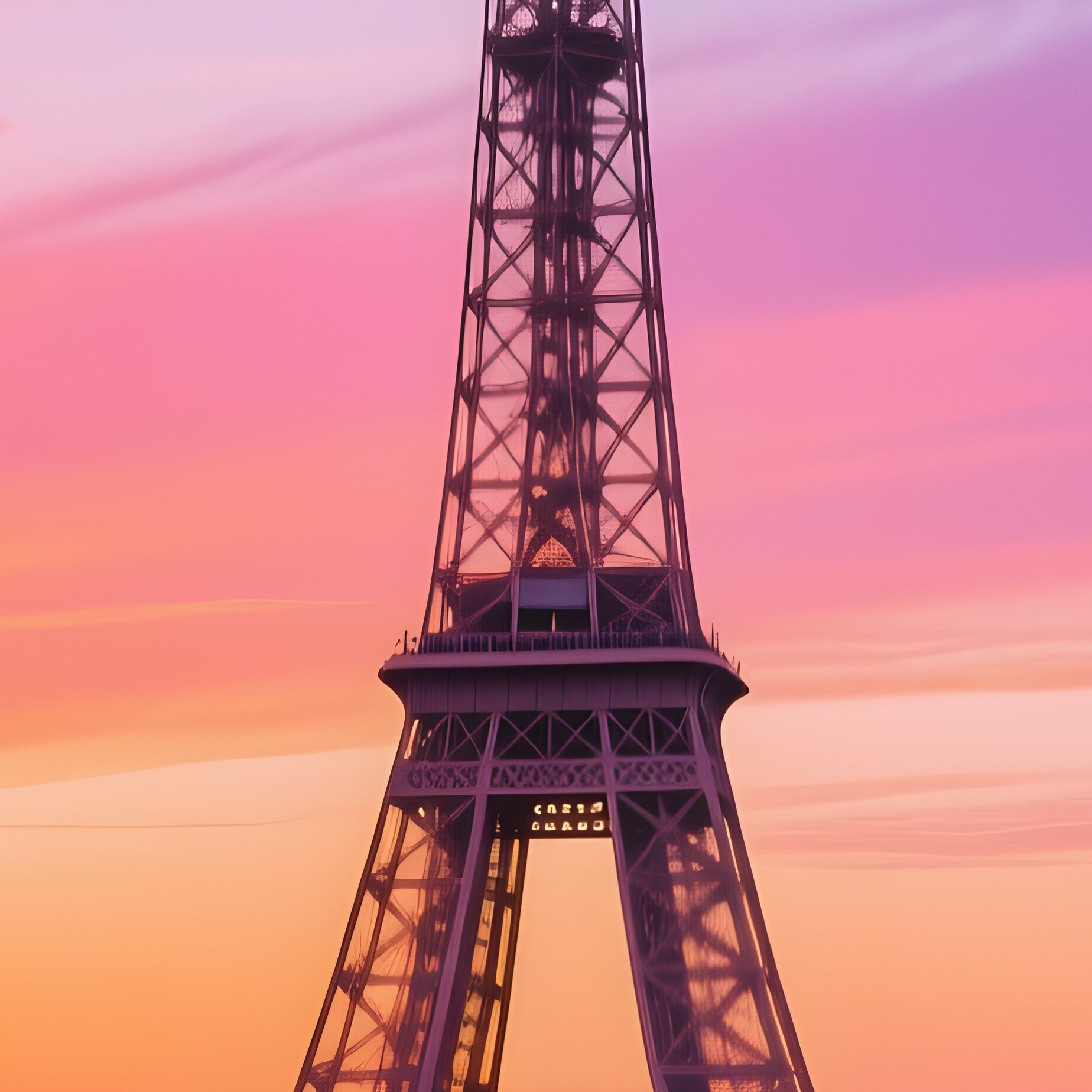 Eiffel Tower At Sunset Eiffel Tower Sunset - Full Resolution Quality Preview