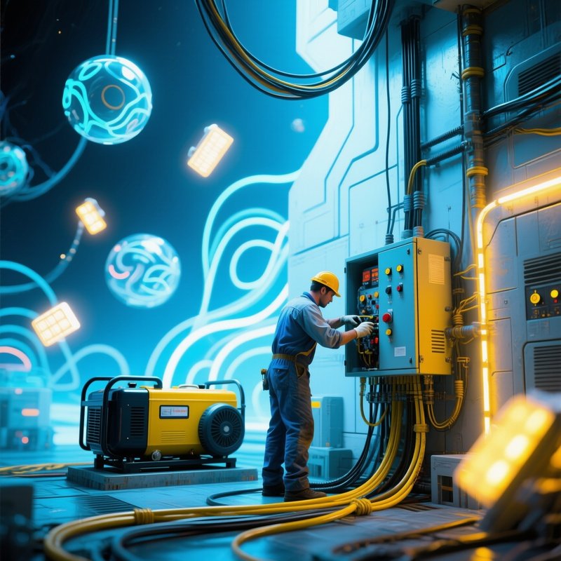 Electricians Wiring Control Box Generator Imaginary