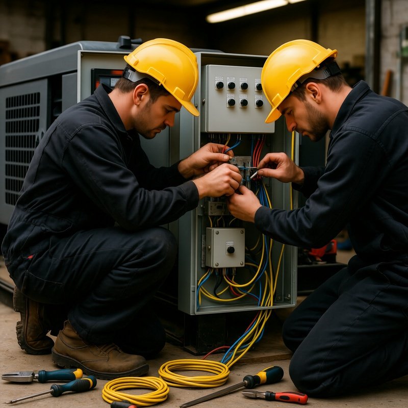 Electricians Wiring Control Box Generator