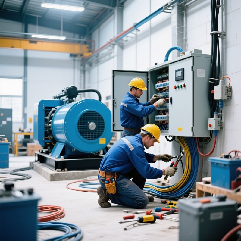 Electricians Wiring Control Box Generator