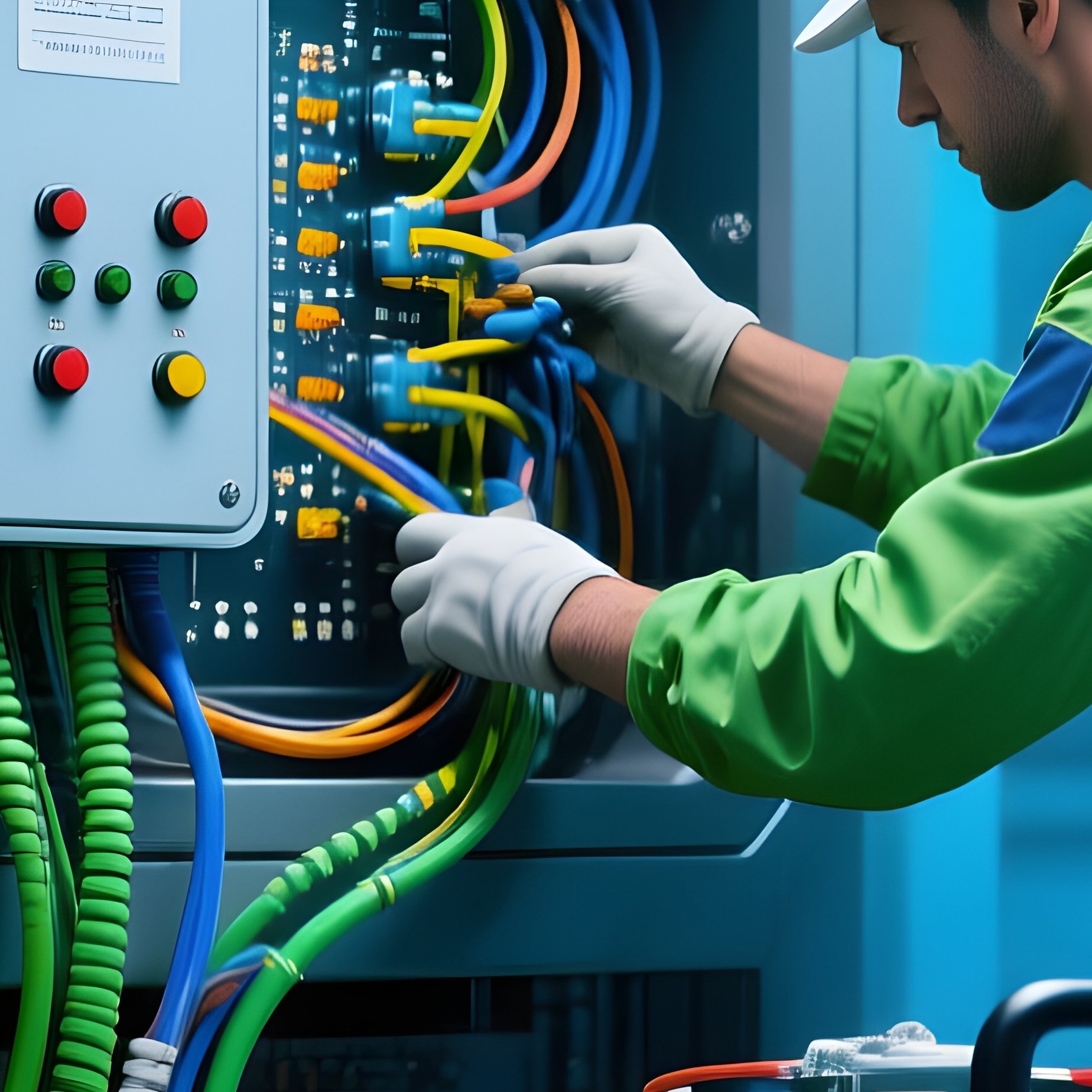 Electricians Wiring Control Box Generator Science Fiction - Full Resolution Quality Preview