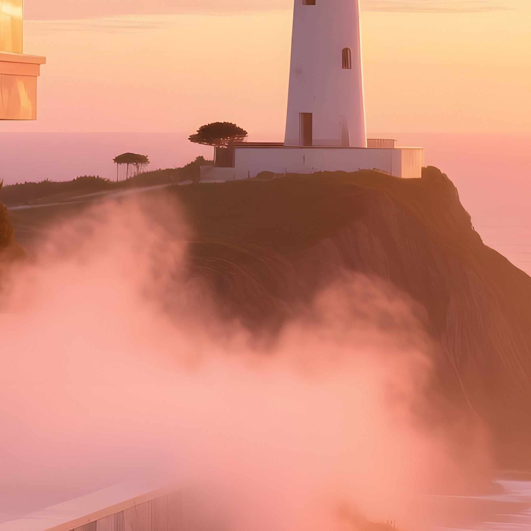 Elegant Seaside Villa At Golden Hour - Full Resolution Quality Preview