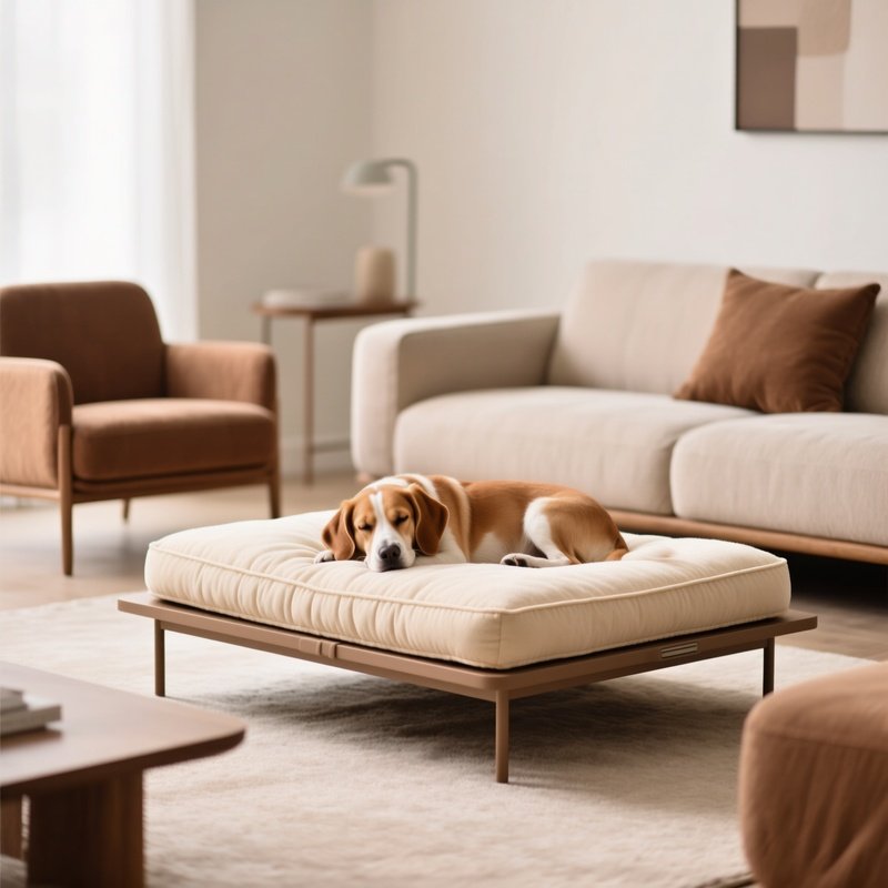 Elevated Dog Bed In Living Room