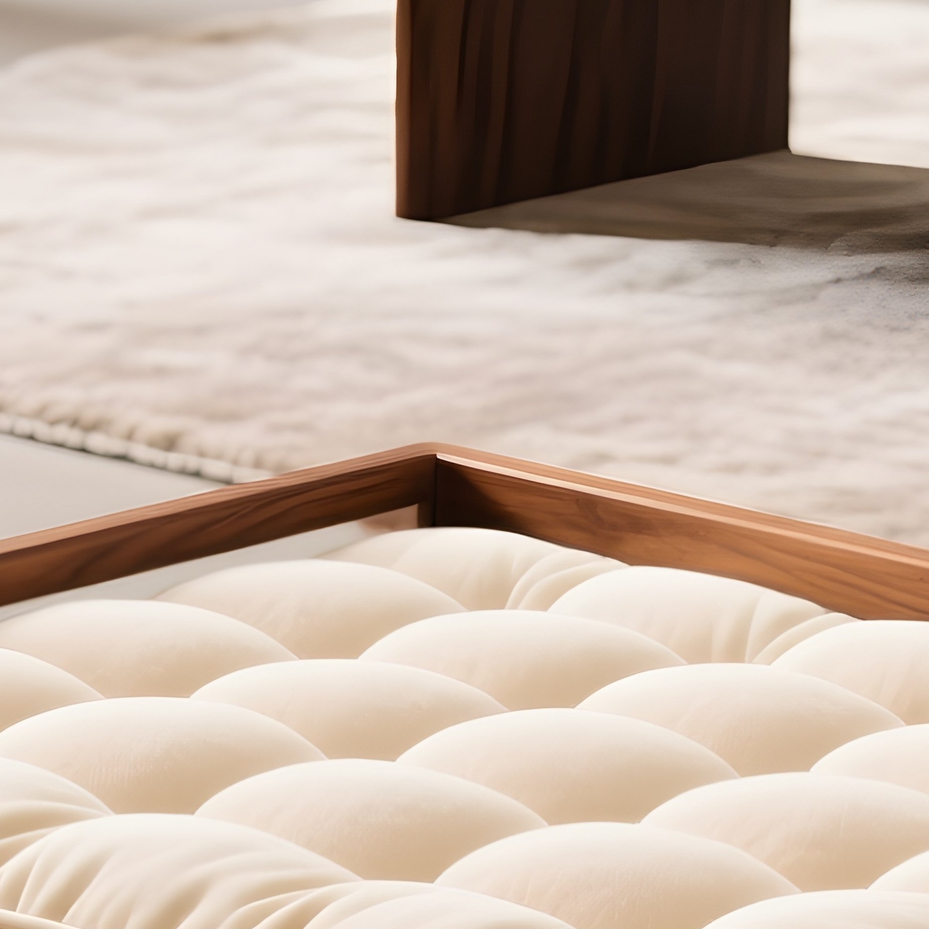 Elevated Dog Bed With Memory Foam And Wooden Frame - Full Resolution Quality Preview