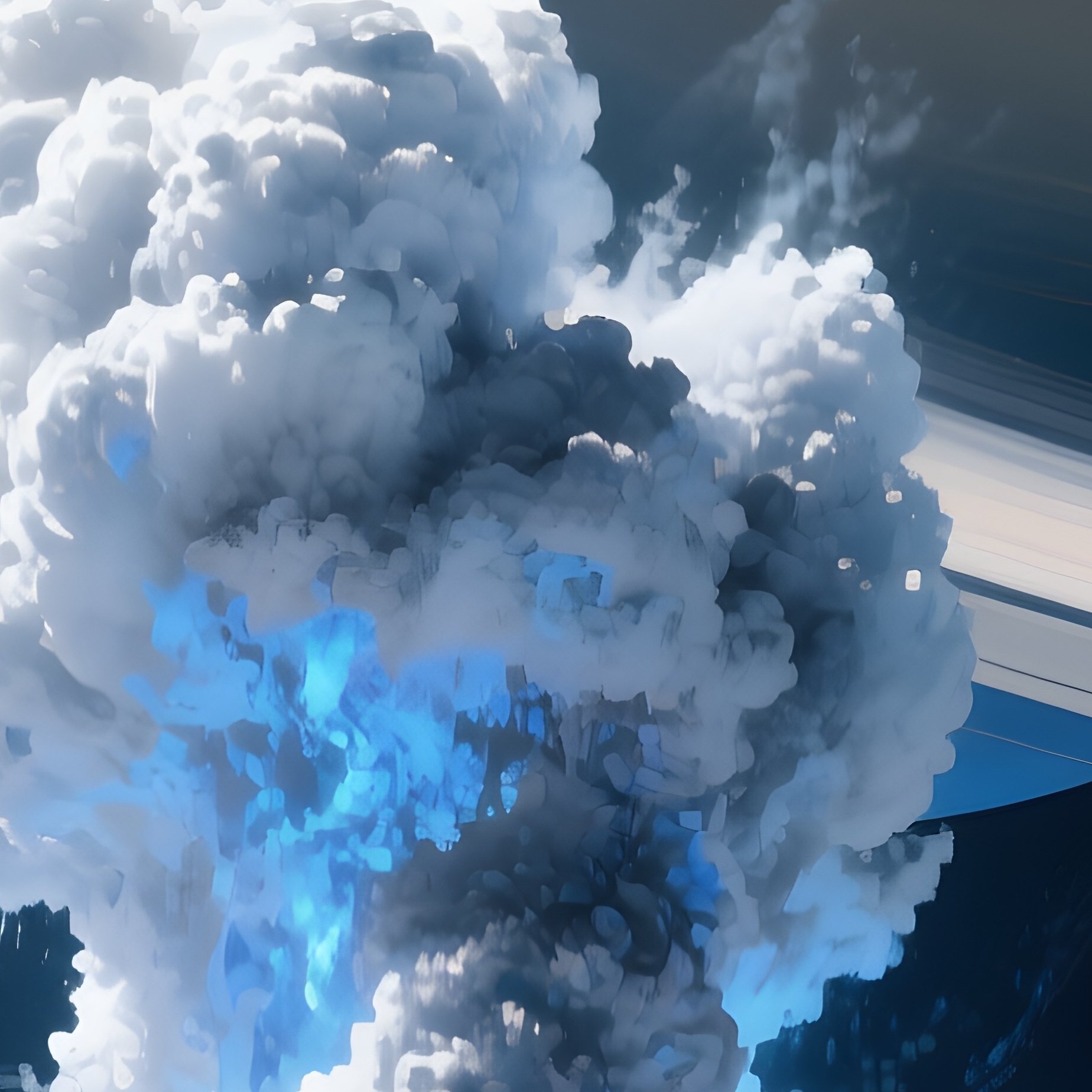 Enceladus Geyser Backlight Saturn Rings Digital - Full Resolution Quality Preview