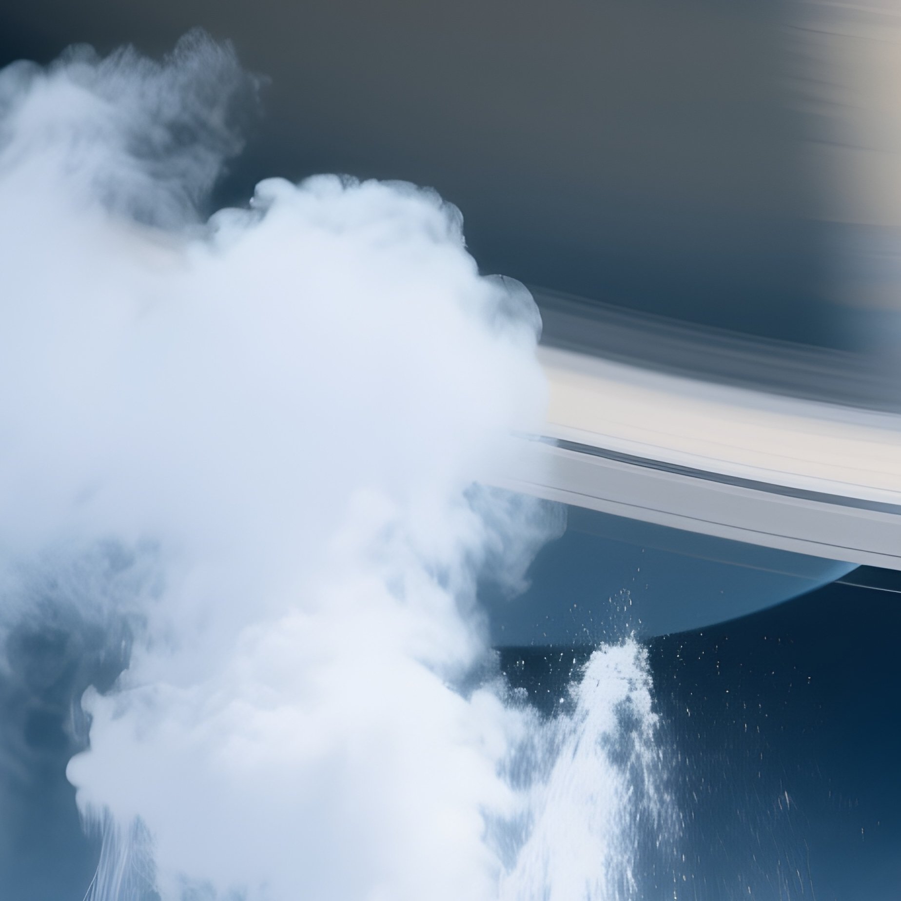 Enceladus Geyser Backlight Saturn Rings Still Life - Full Resolution Quality Preview