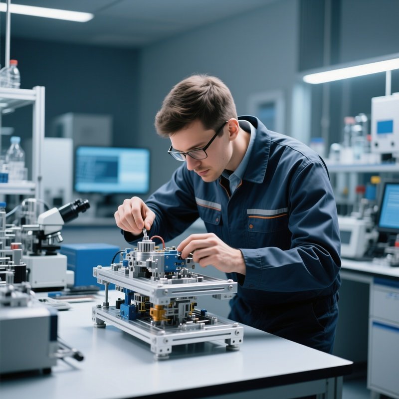 Engineer Testing Product Prototype