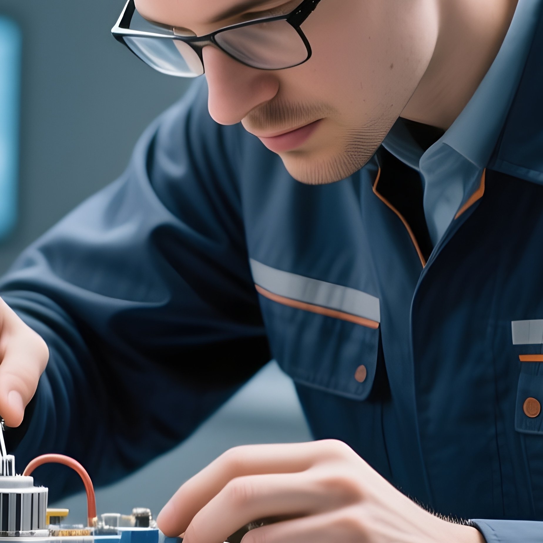 Engineer Testing Product Prototype - Full Resolution Quality Preview