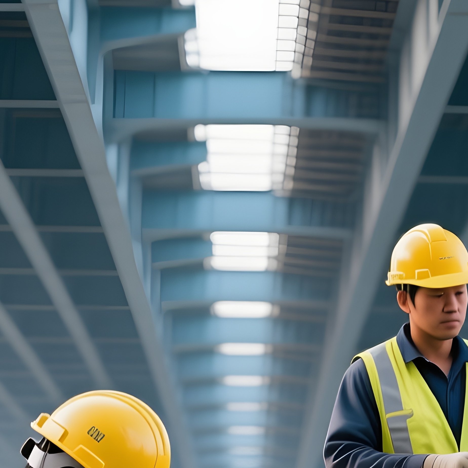 Engineers Inspecting Bridge Under Construction - Full Resolution Quality Preview