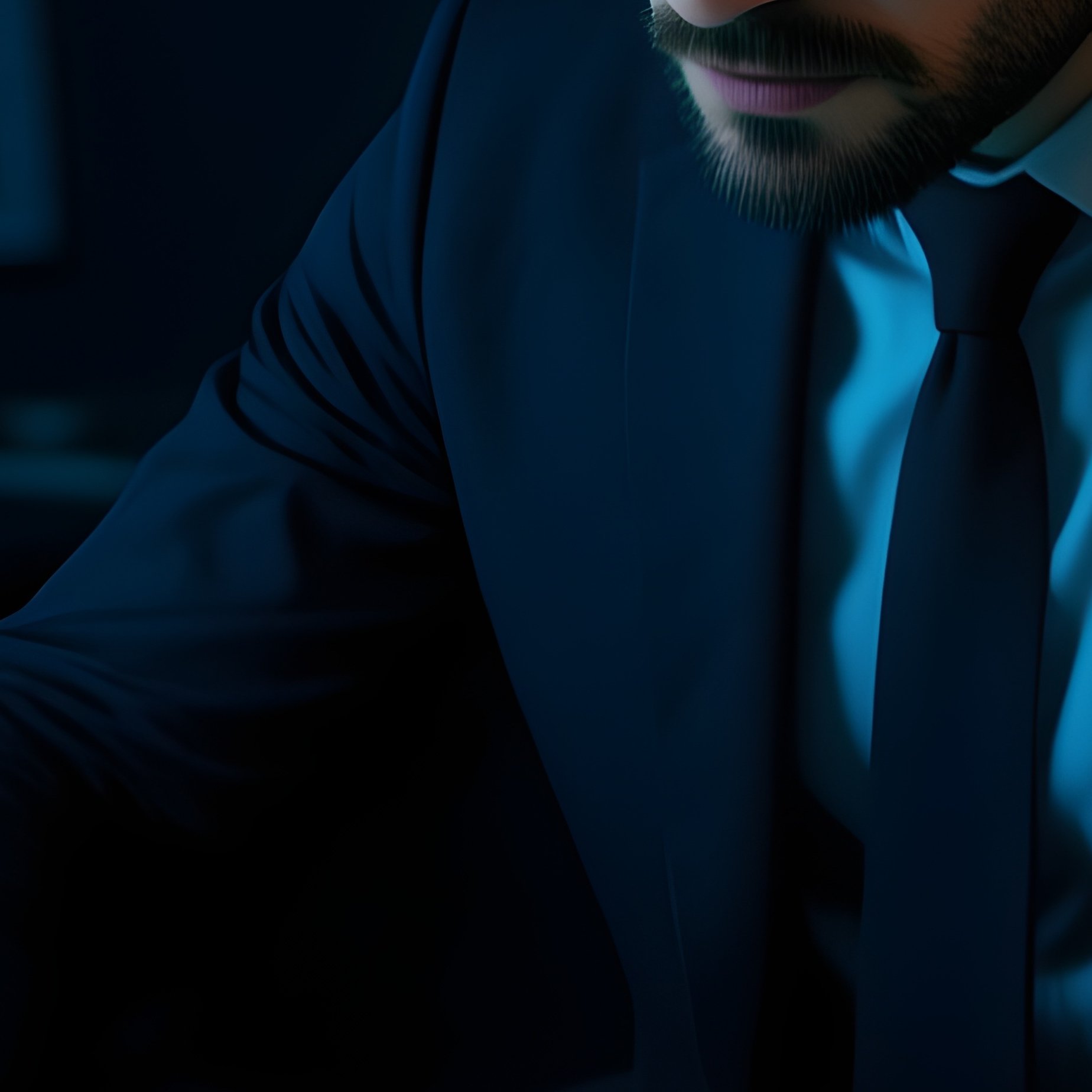 Entrepreneur Creating Holographic Chart - Full Resolution Quality Preview