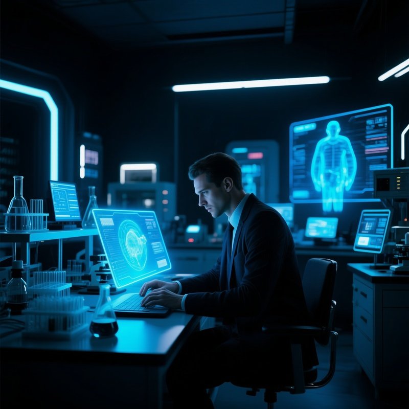 Entrepreneur Working Late At Night Fictional