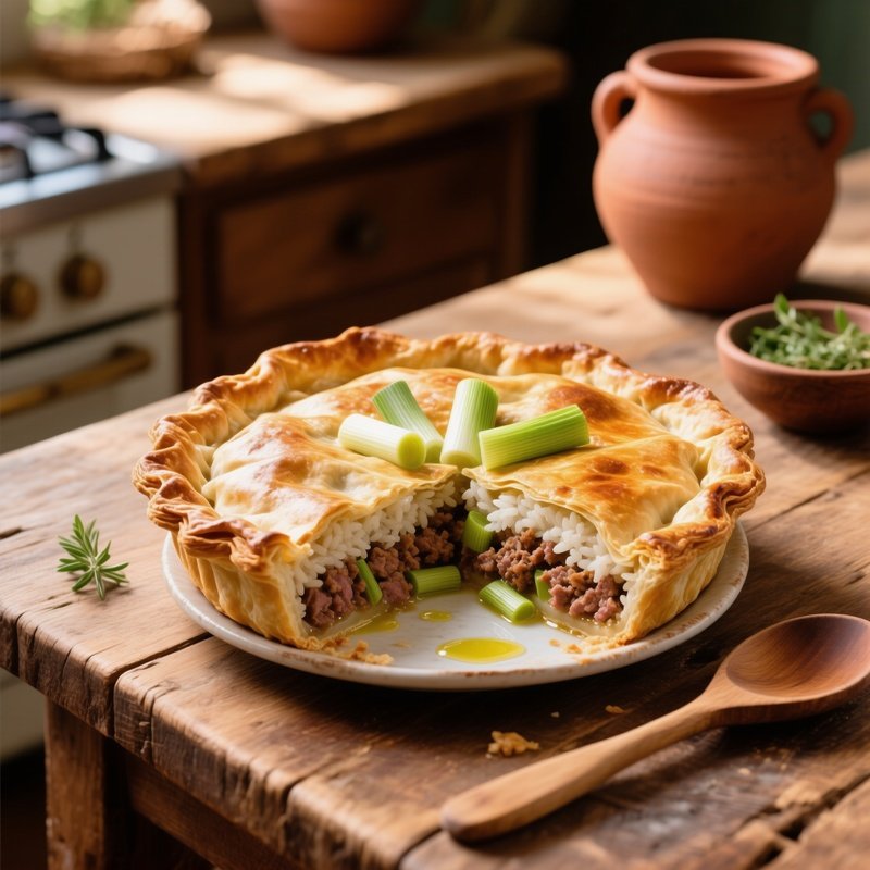 Epirus Style Kreatopita Meat Pie