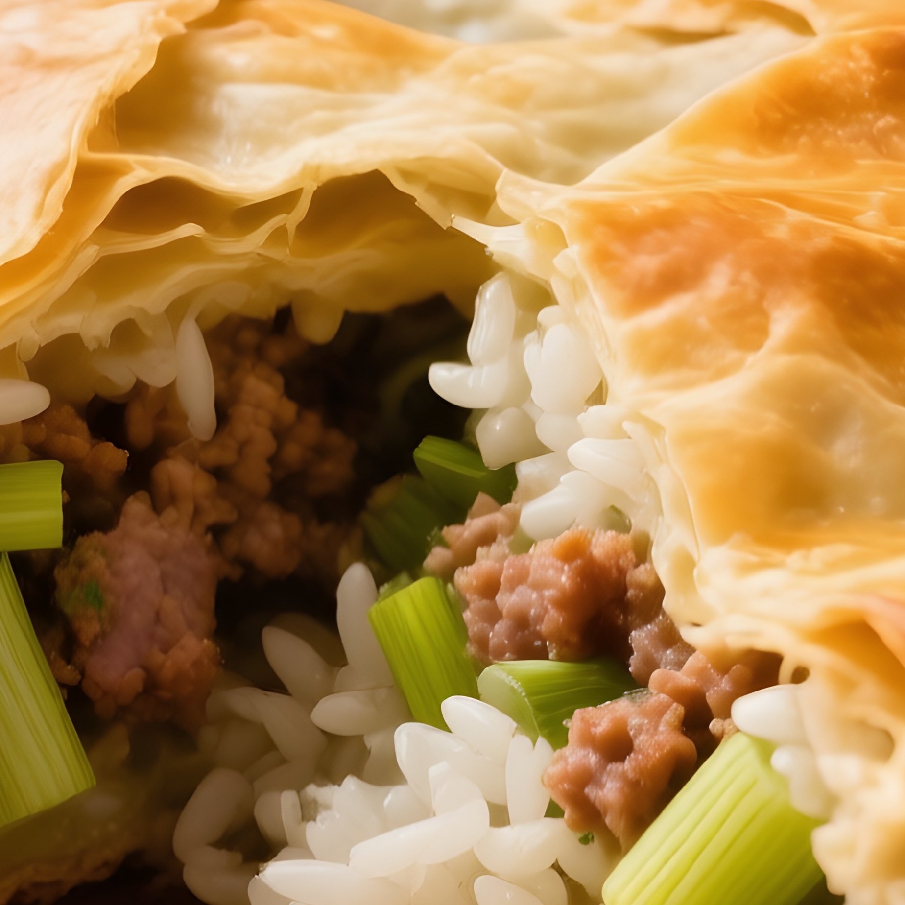 Epirus Style Kreatopita Meat Pie - Full Resolution Quality Preview