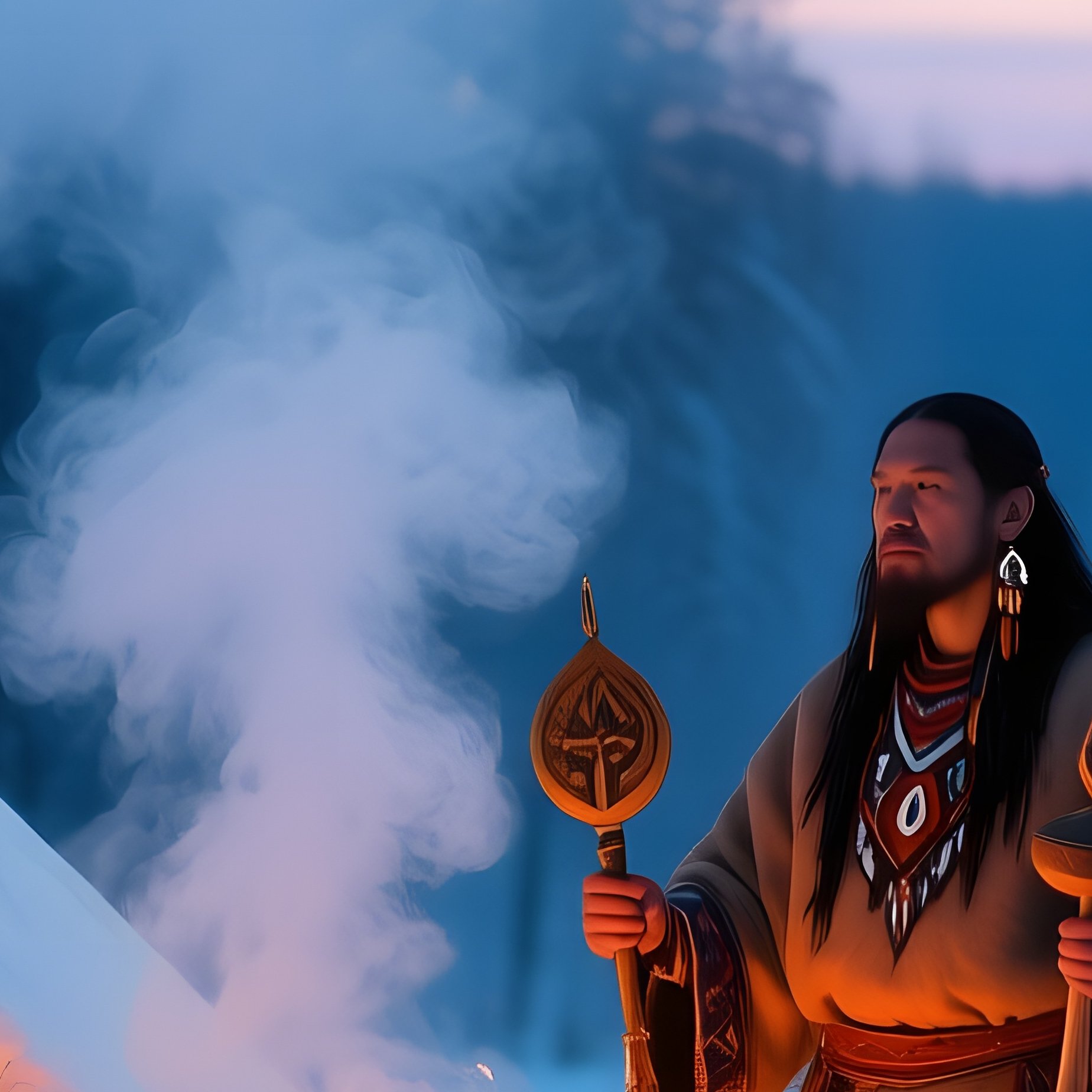 Eskimo Shaman Ritual Igloo Dusk - Full Resolution Quality Preview
