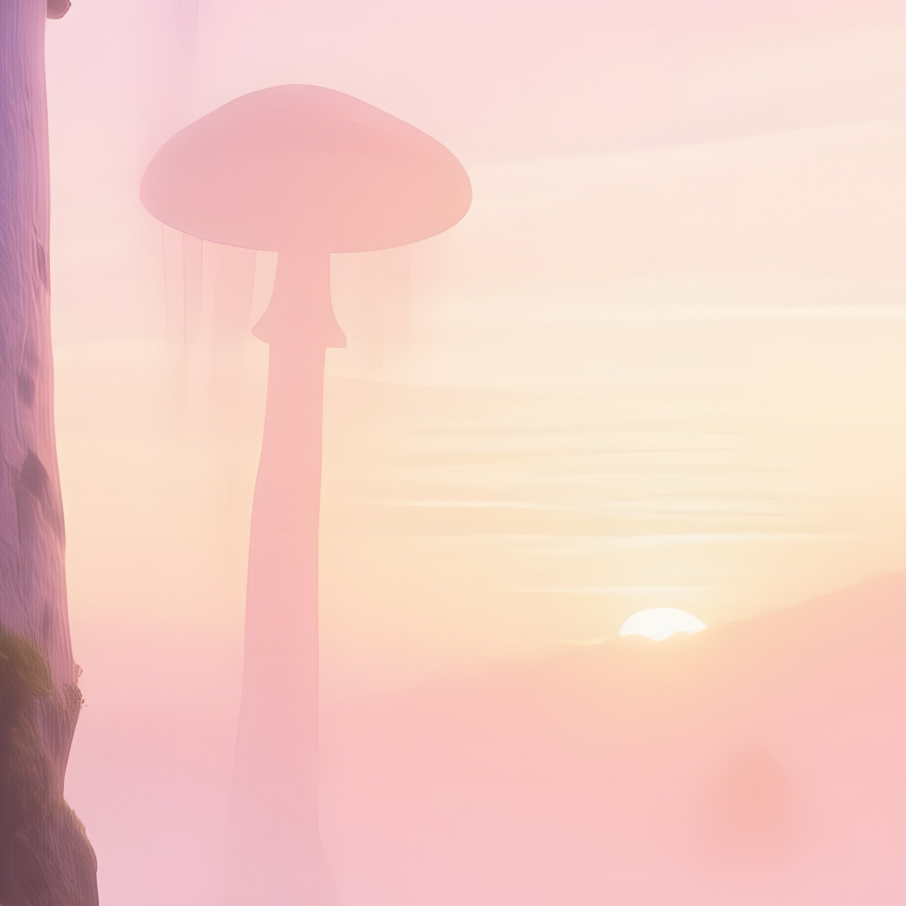 Ethereal Sunrise Bavarian Meadow Mushrooms - Full Resolution Quality Preview
