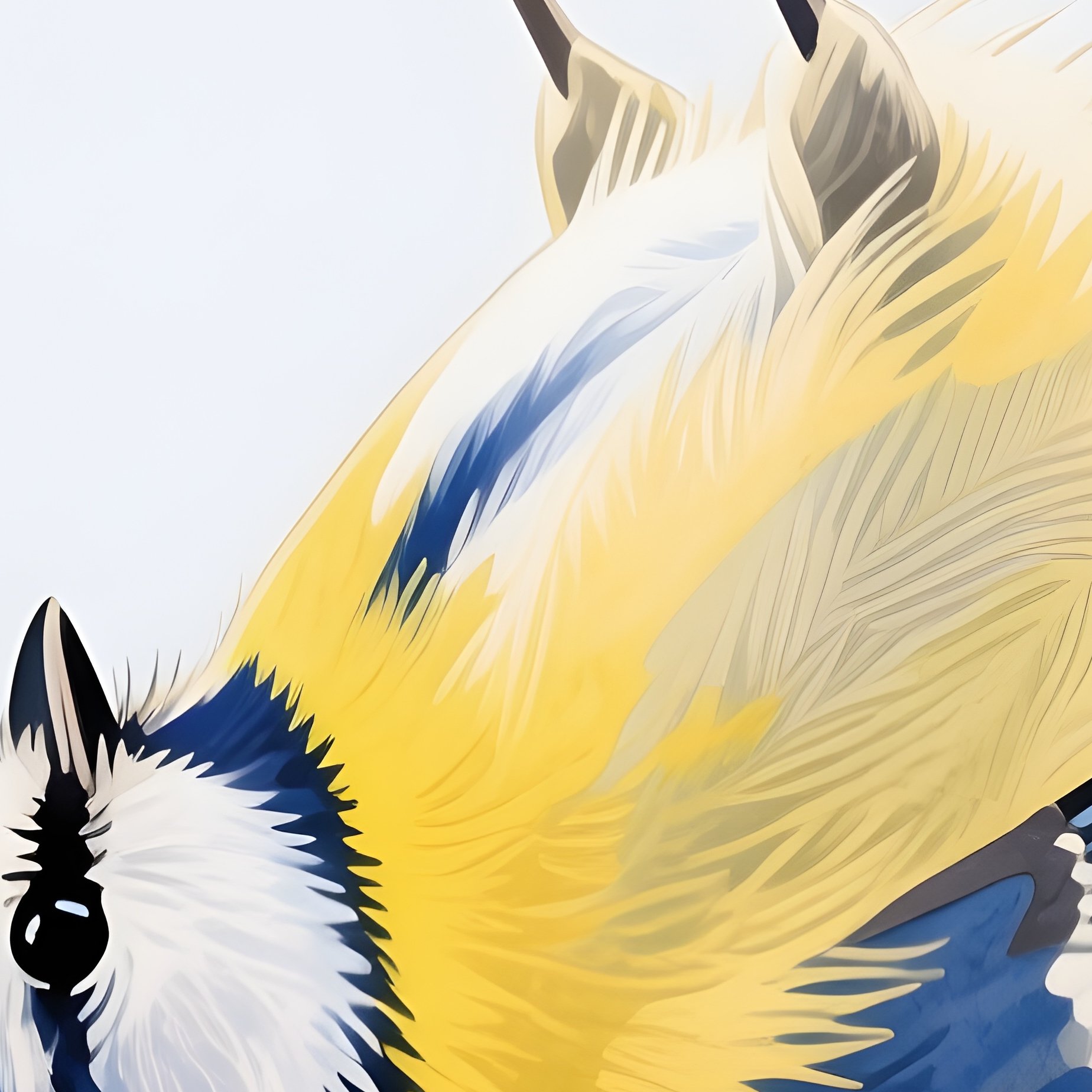 Eurasian Blue Tit Hanging From Birch Twig - Full Resolution Quality Preview