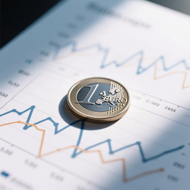 Euro Coin On Foreign Exchange Graphs