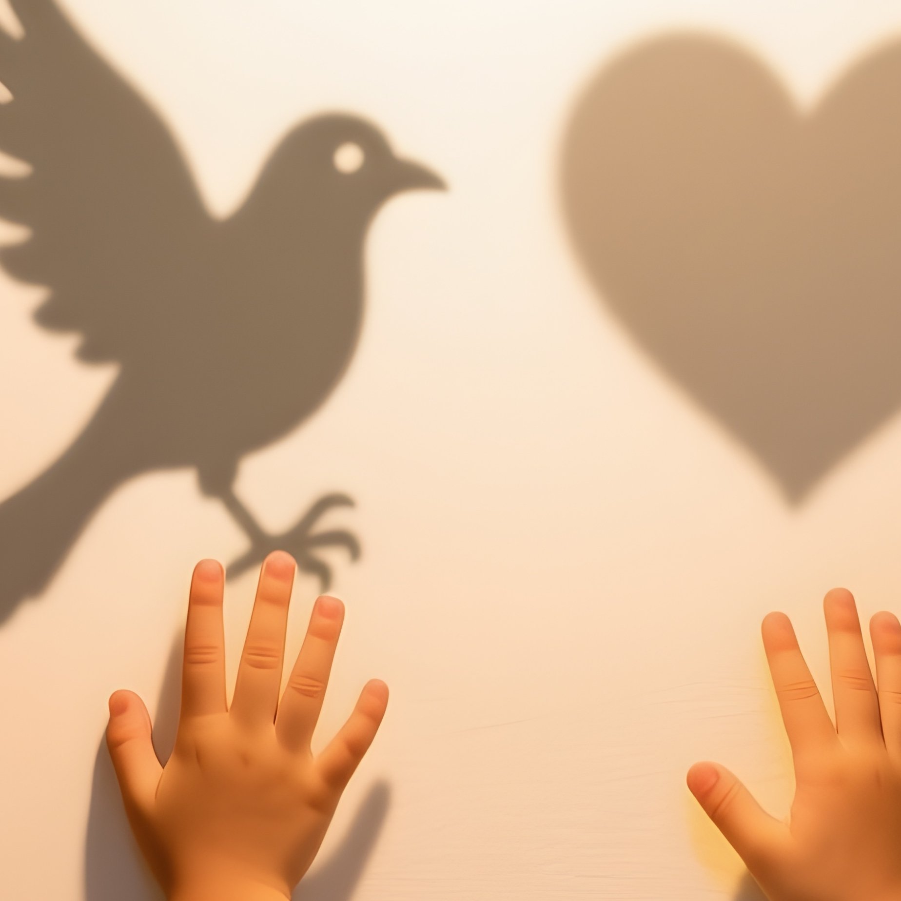 Everyday Symbolic Scene Children Playing With Shadow Puppets - Full Resolution Quality Preview