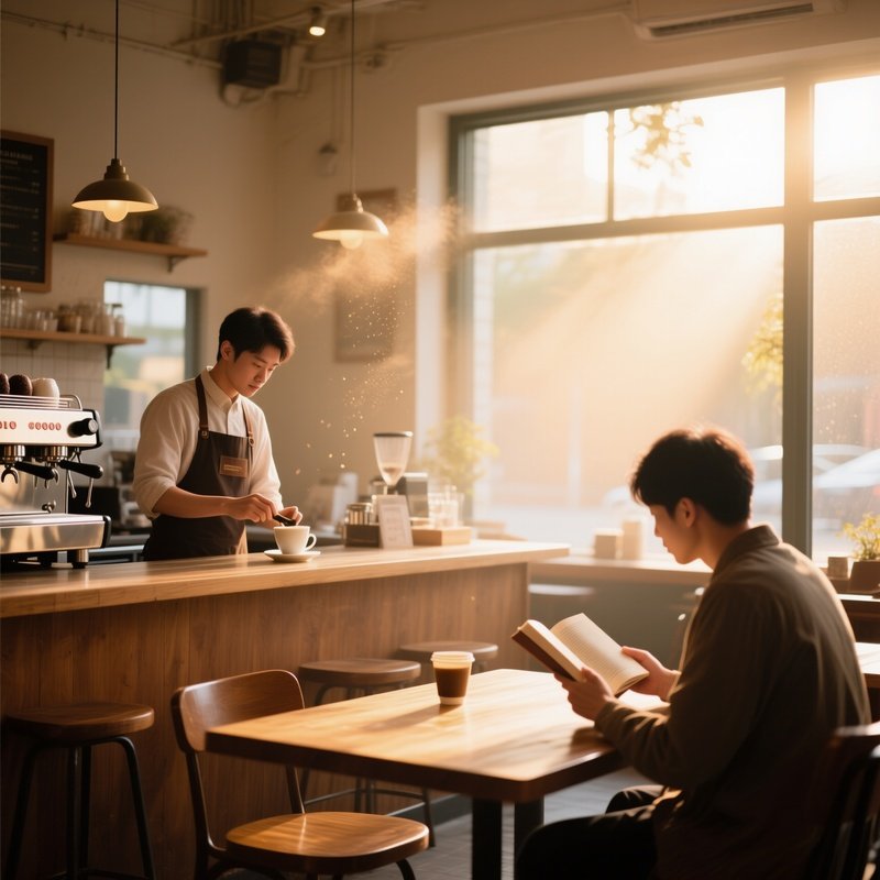 Everyday Symbolic Scene Coffee Shop Morning