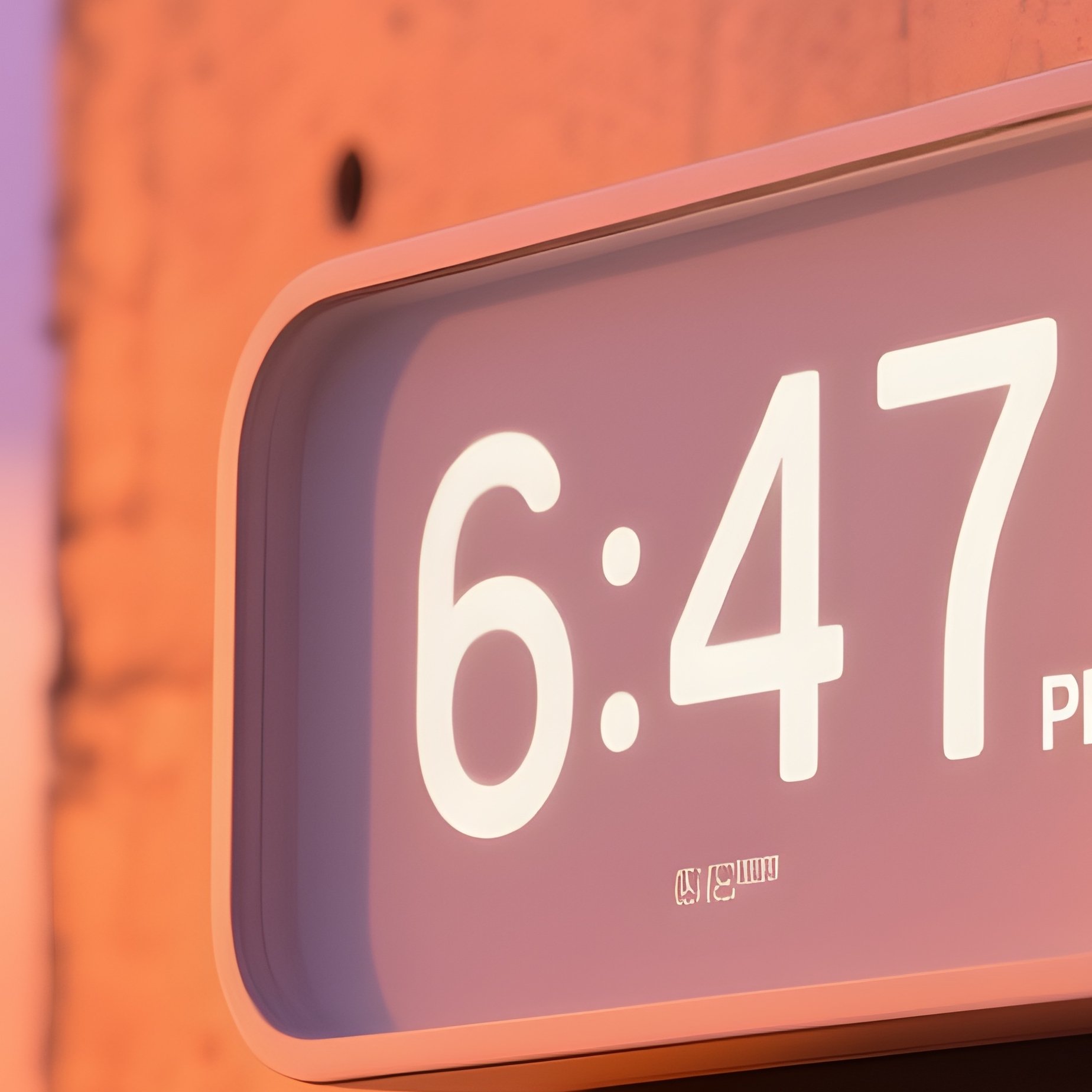 Everyday Symbolic Scene Digital Clock Sunset - Full Resolution Quality Preview