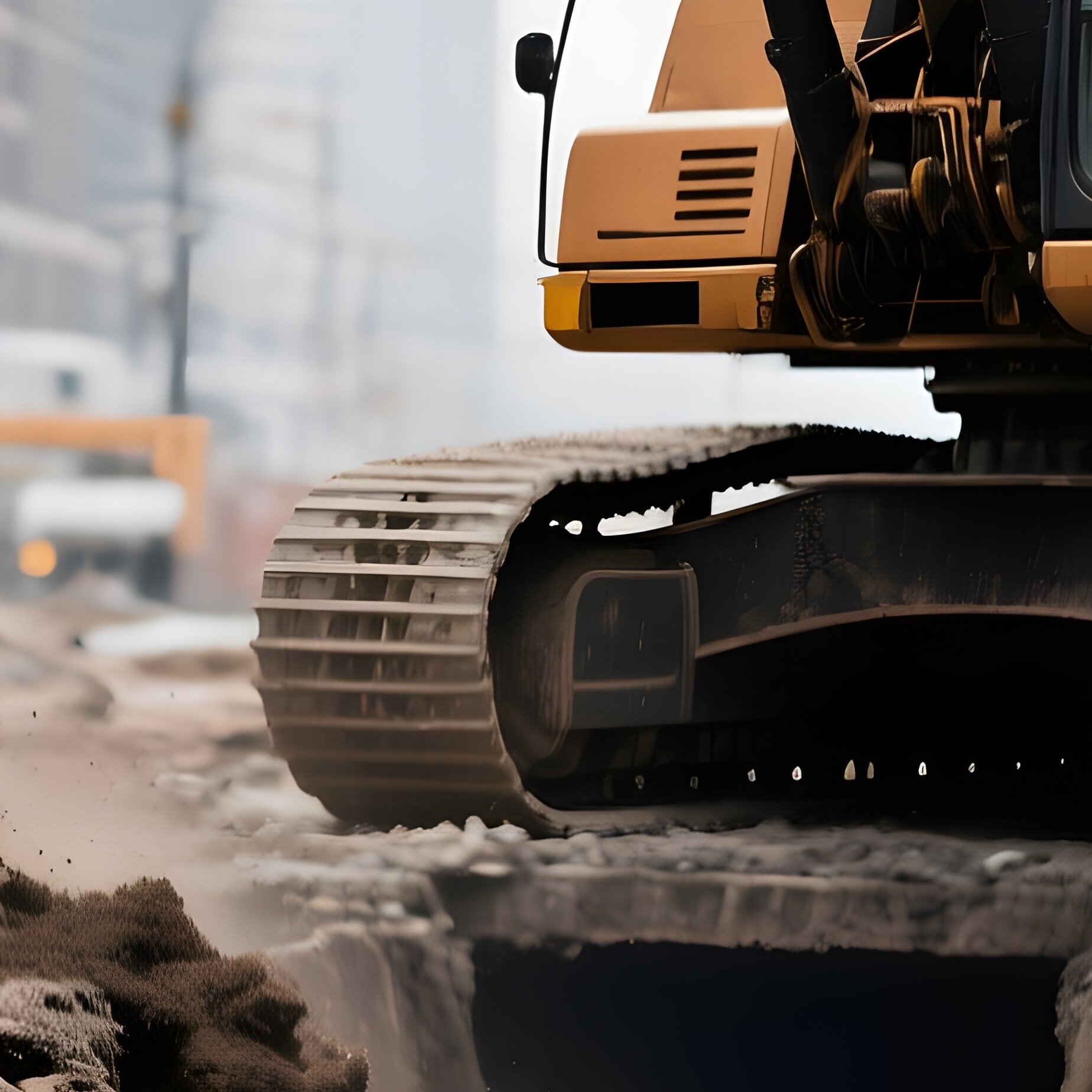 Excavator Digging Trenches For Cables - Full Resolution Quality Preview