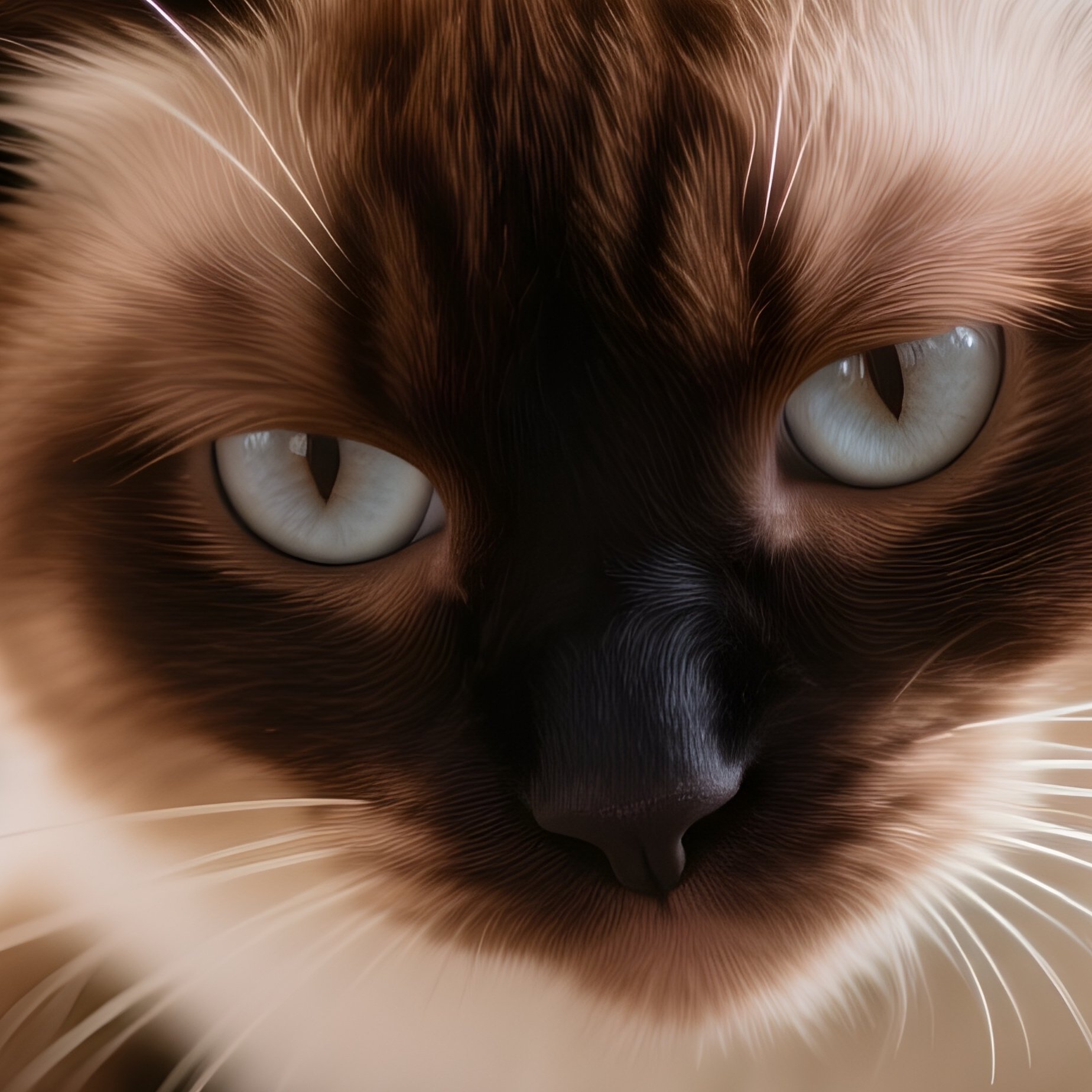 Exotic Shorthair Cat Peeking Over Couch Edge - Full Resolution Quality Preview