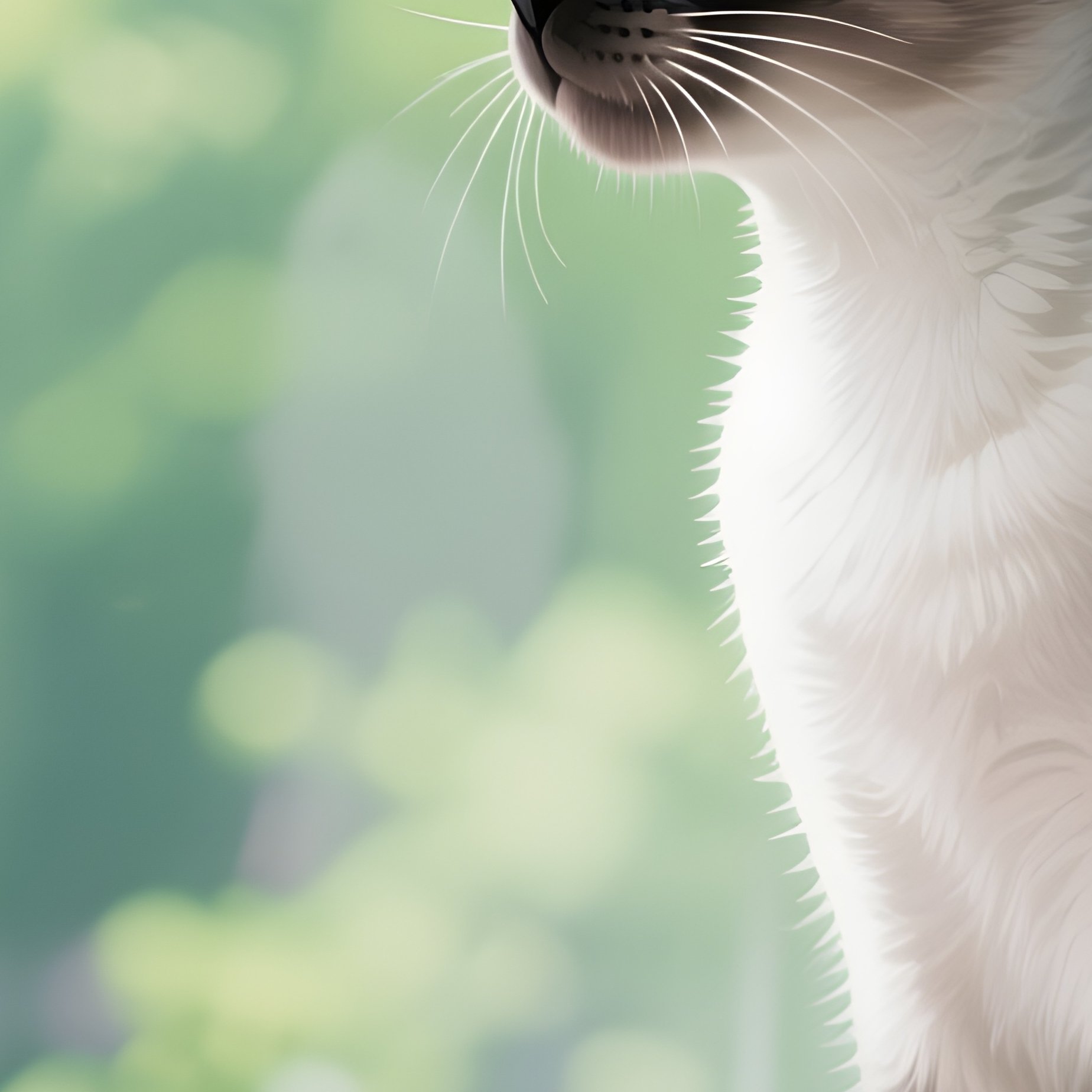 Exotic Shorthair Cat Perched On Windowsill Looking Outside Digital Art - Full Resolution Quality Preview