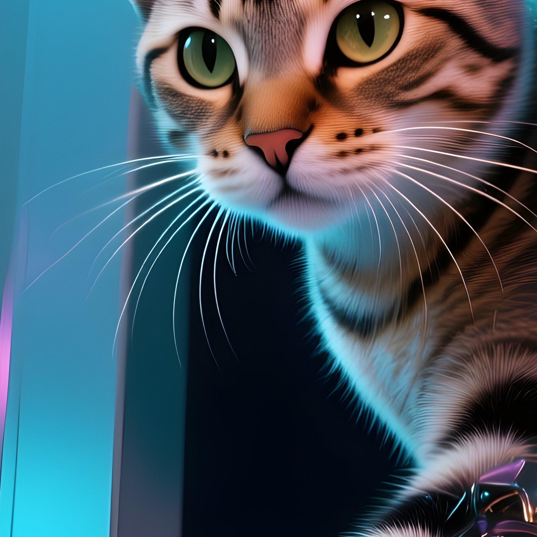 Exotic Shorthair Paw Reaching Out From Under Door Science Fiction - Full Resolution Quality Preview