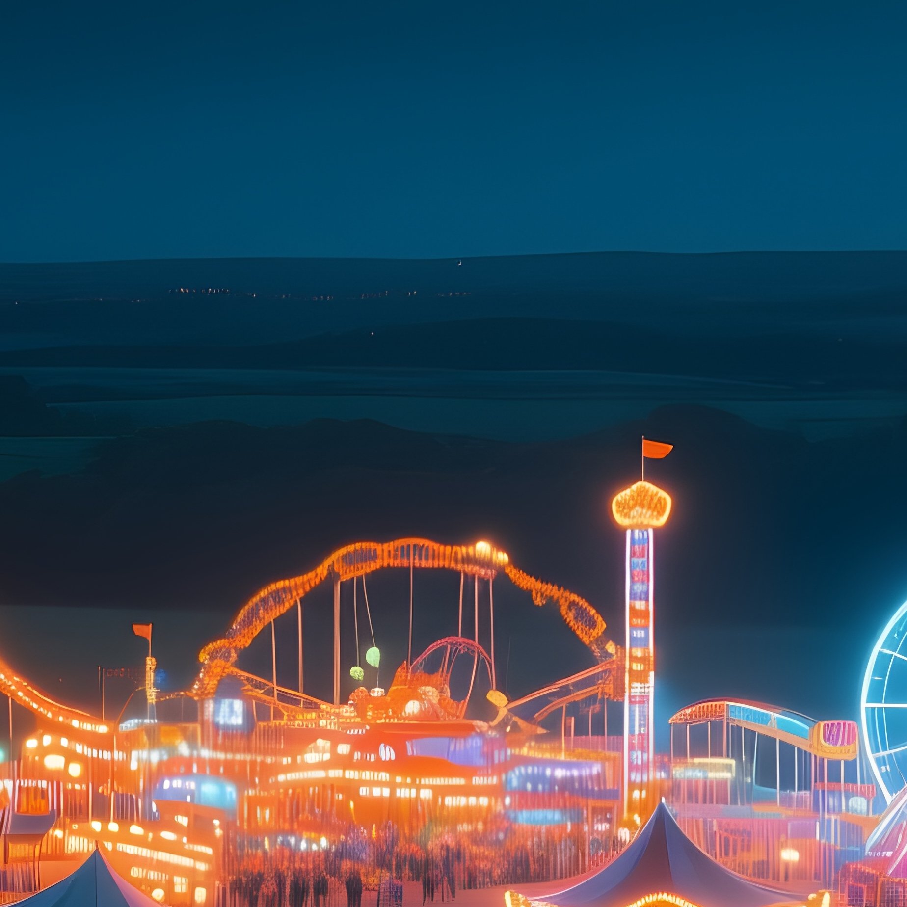 Fairground Glowing Island Dark Field - Full Resolution Quality Preview