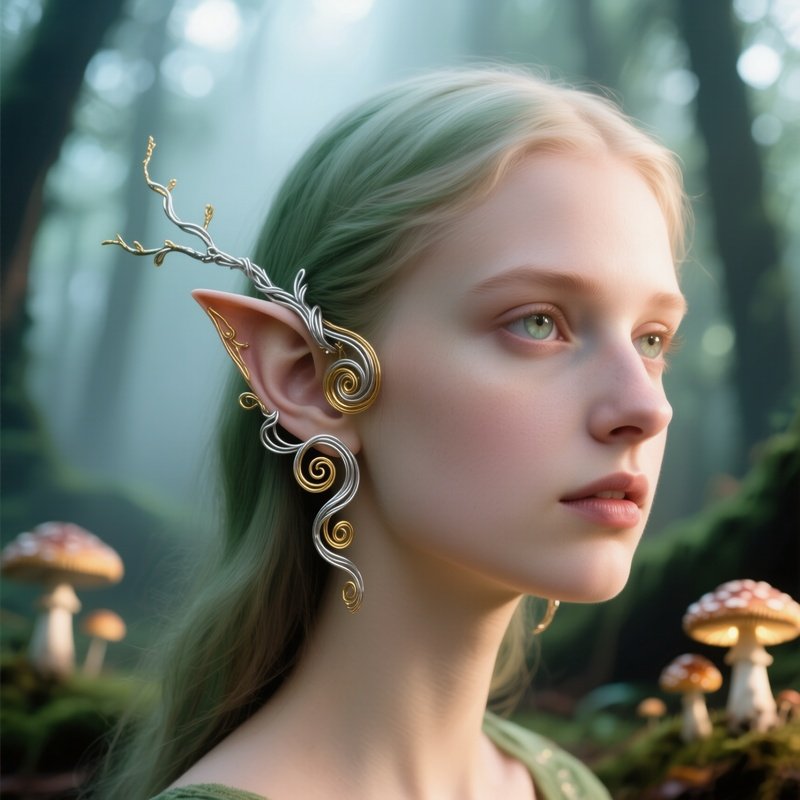 Fairy Ear Cuff Elven Pointed Ear Wire Wrapping